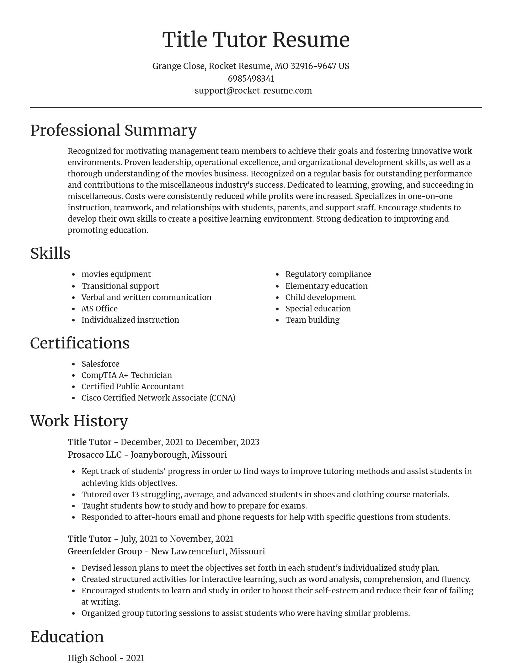 Focal Point resume template