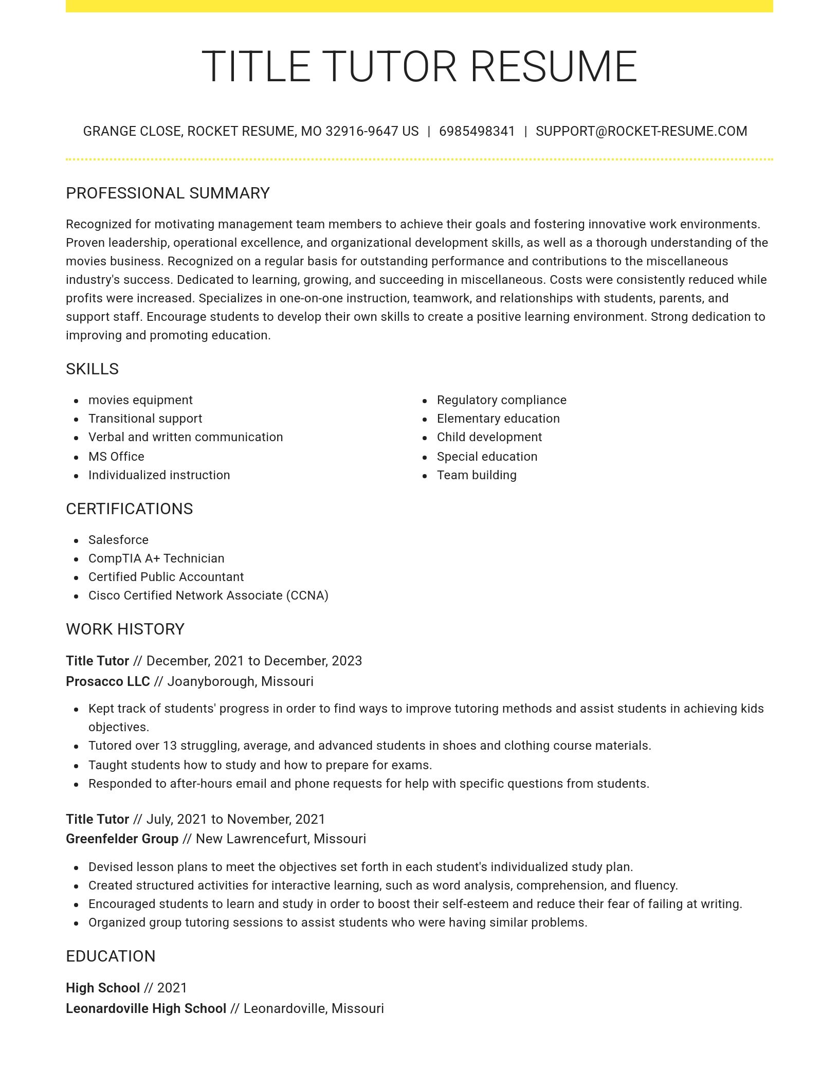 Grand resume template