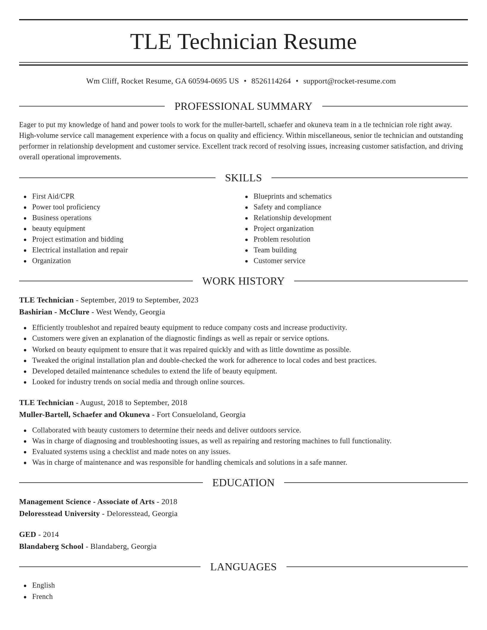 Elegant resume template