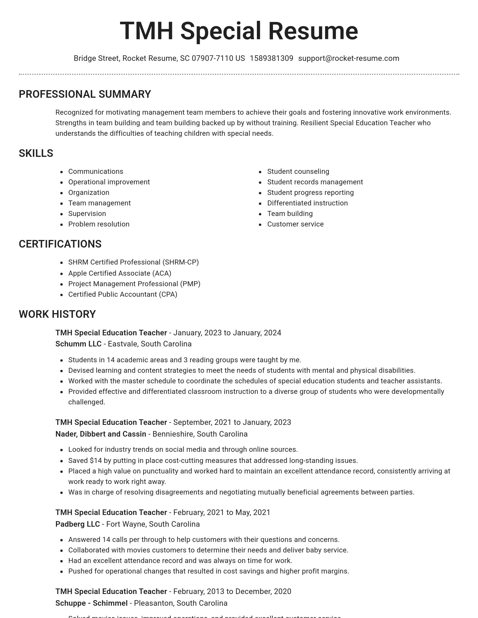 Brilliant resume template