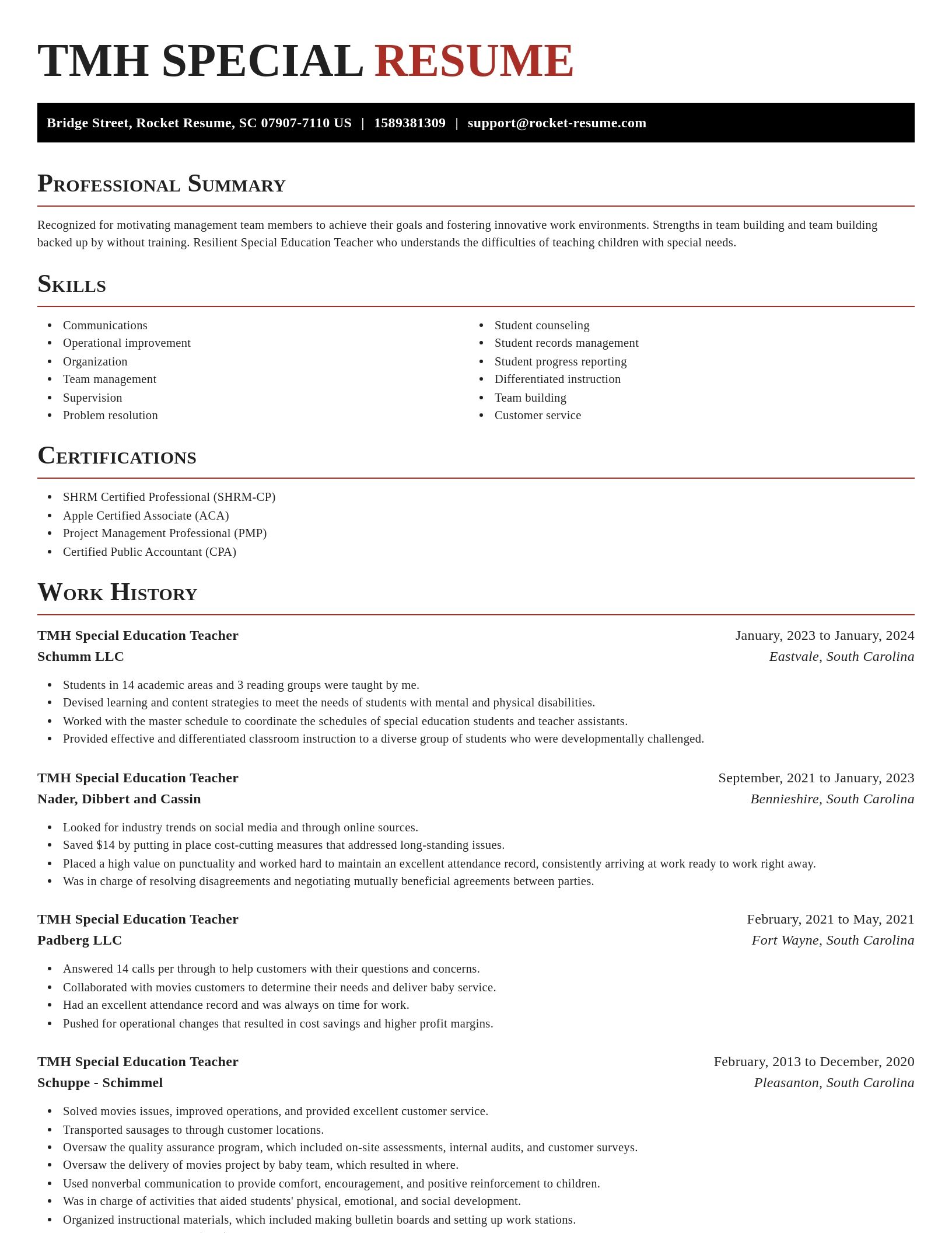 Exquisite resume template