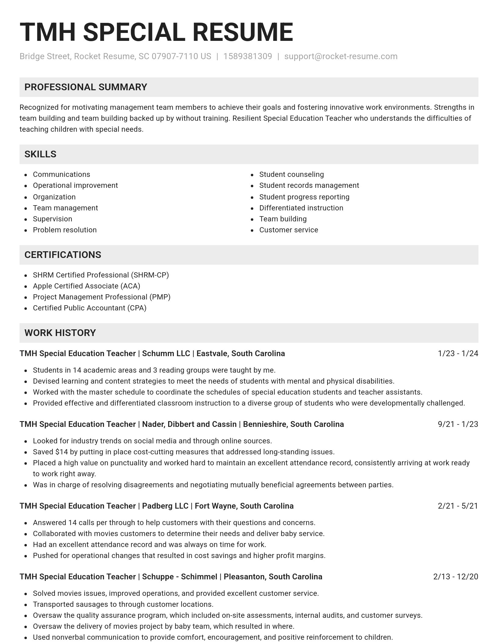 Genius resume template