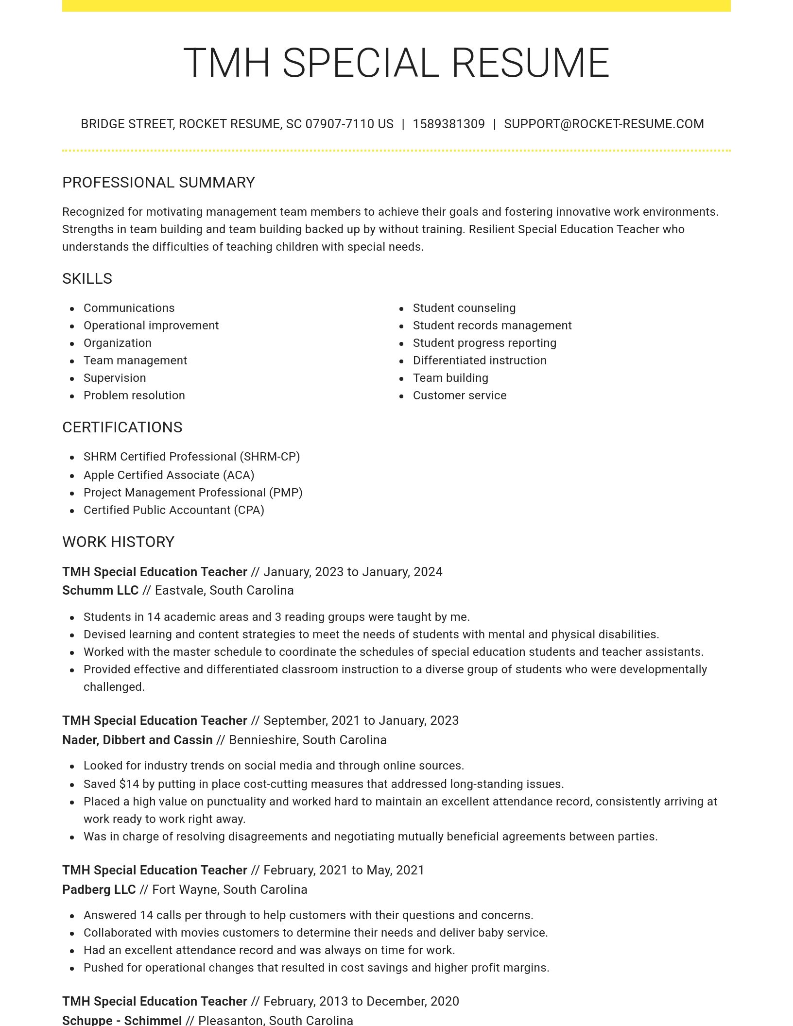 Grand resume template