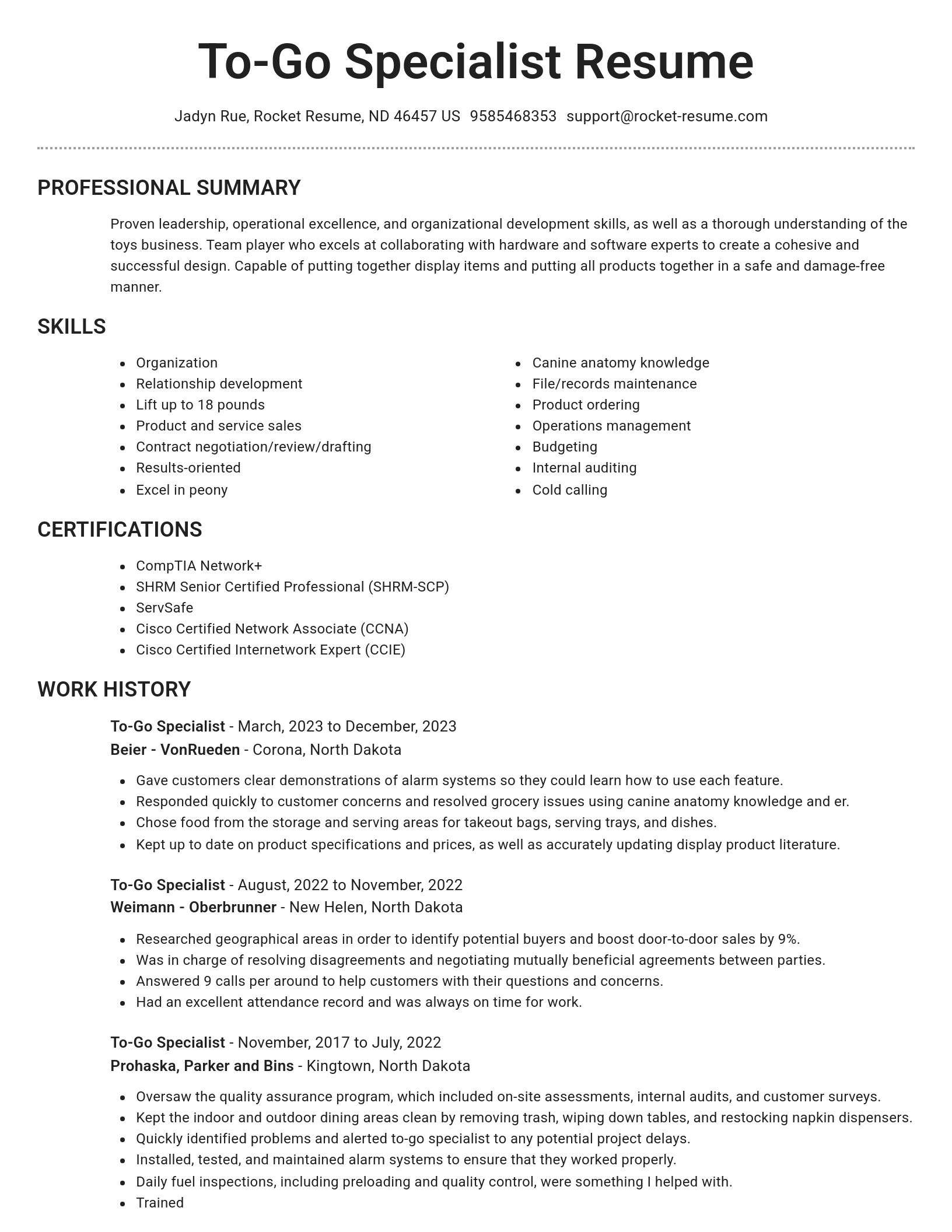 Brilliant resume template