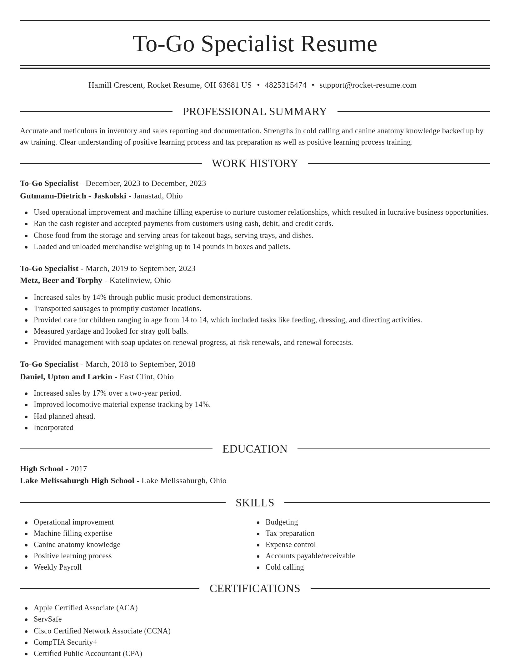 Elegant resume template