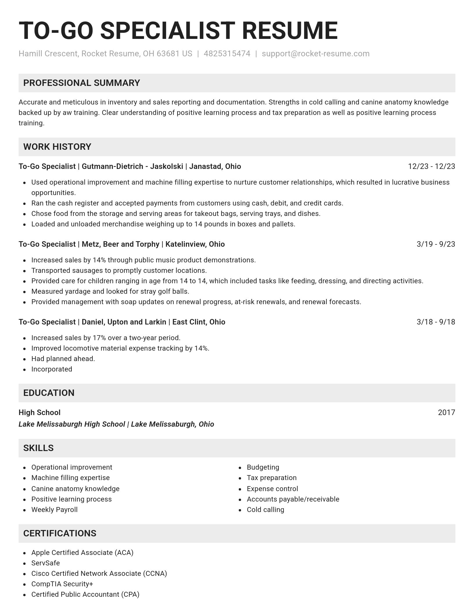 Genius resume template