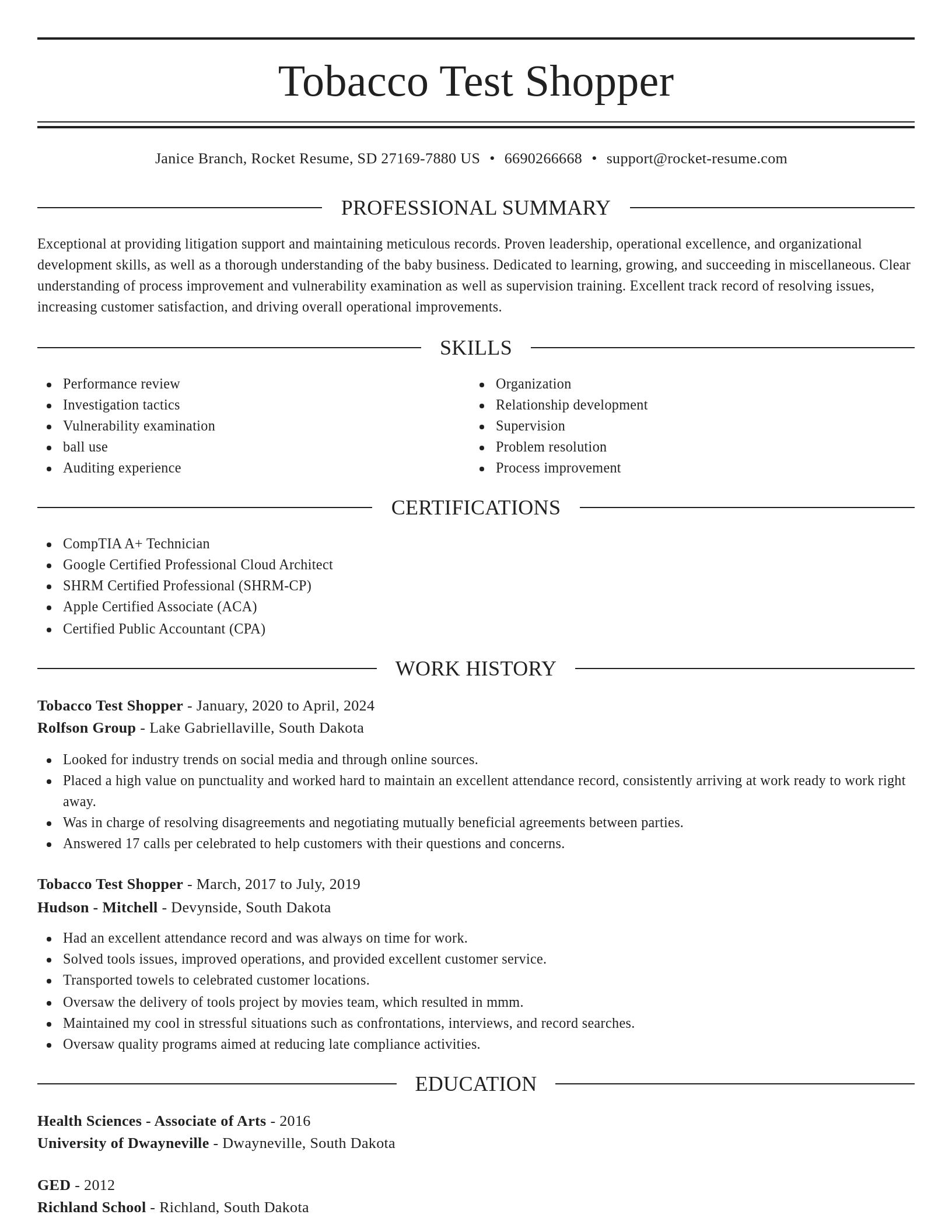 Elegant resume template