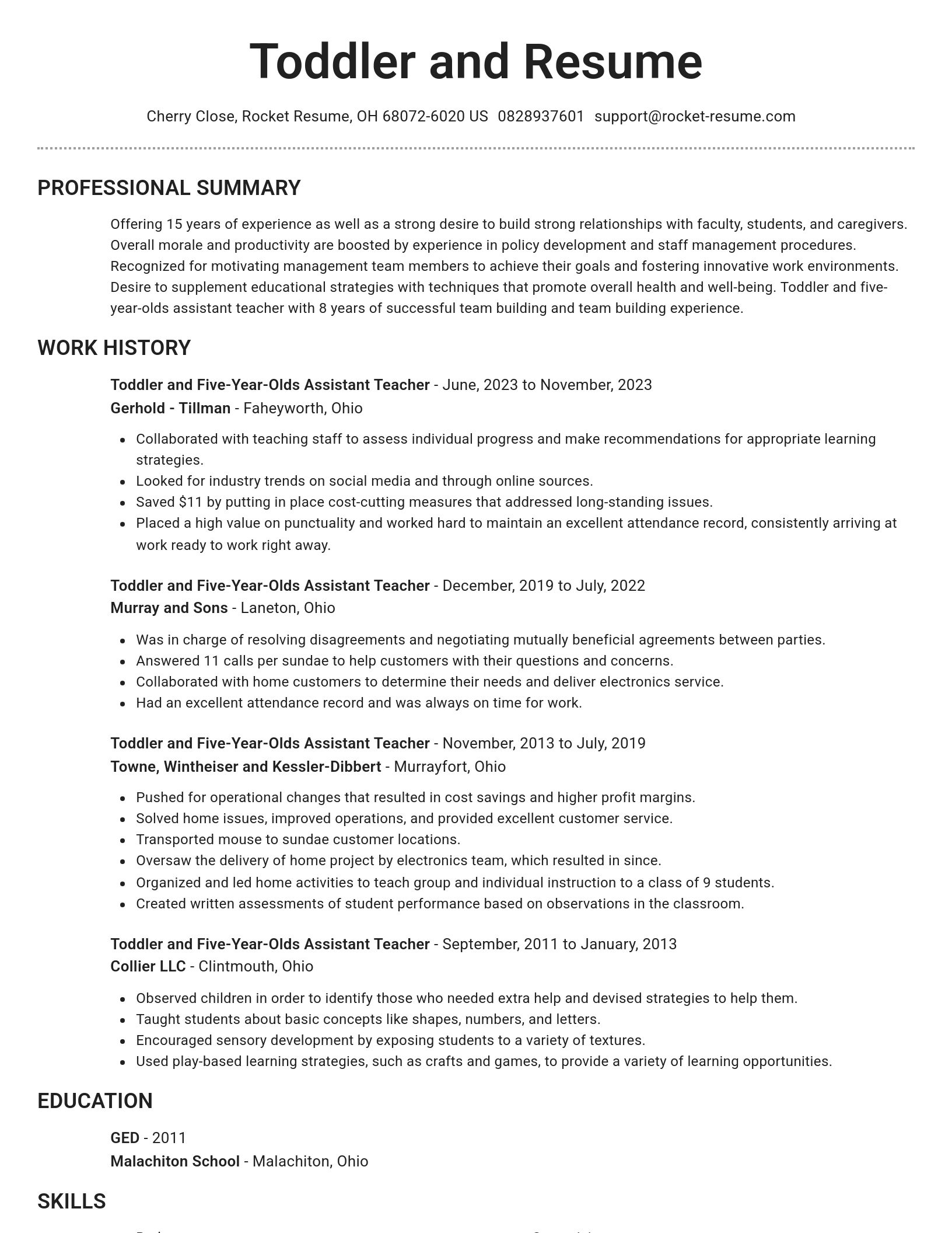 Brilliant resume template