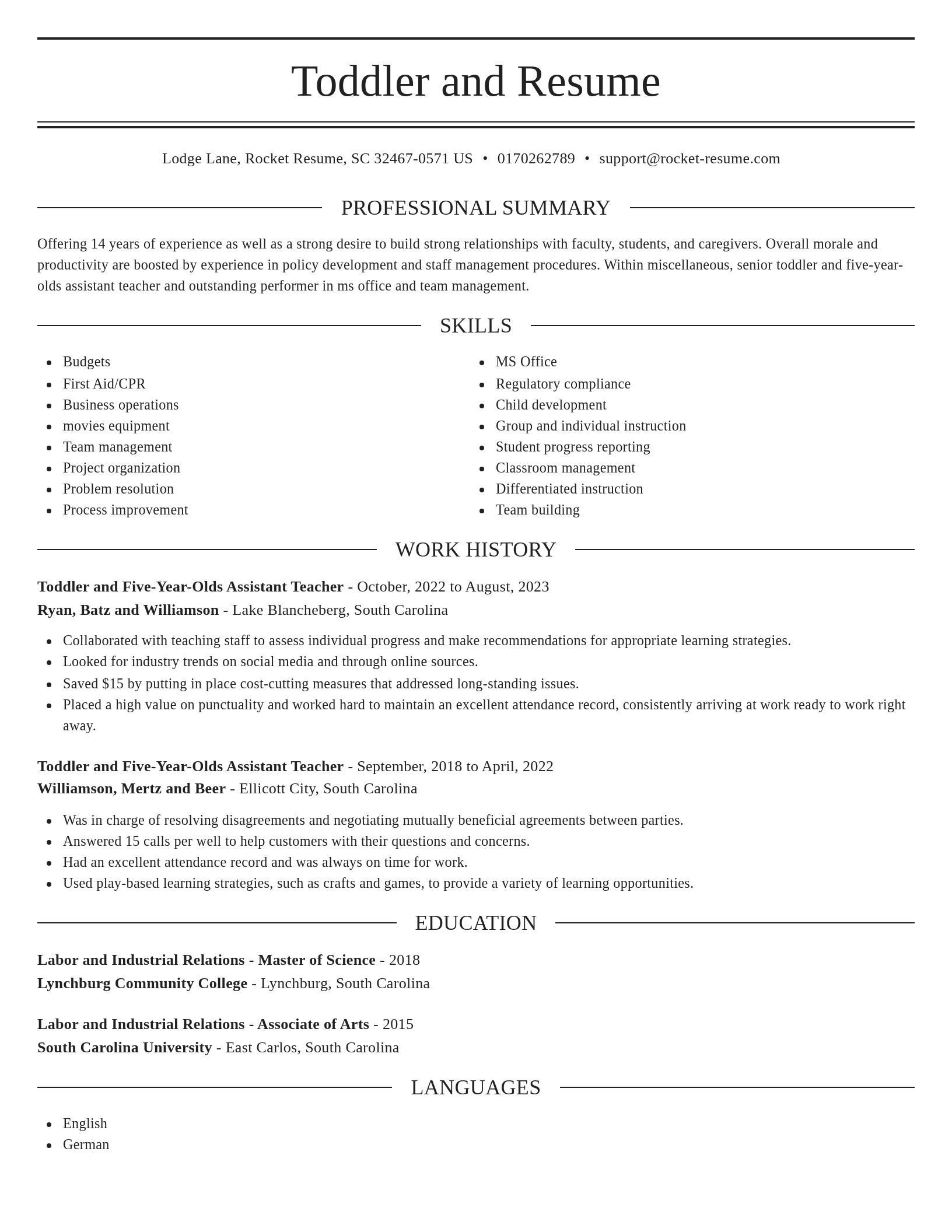 Elegant resume template