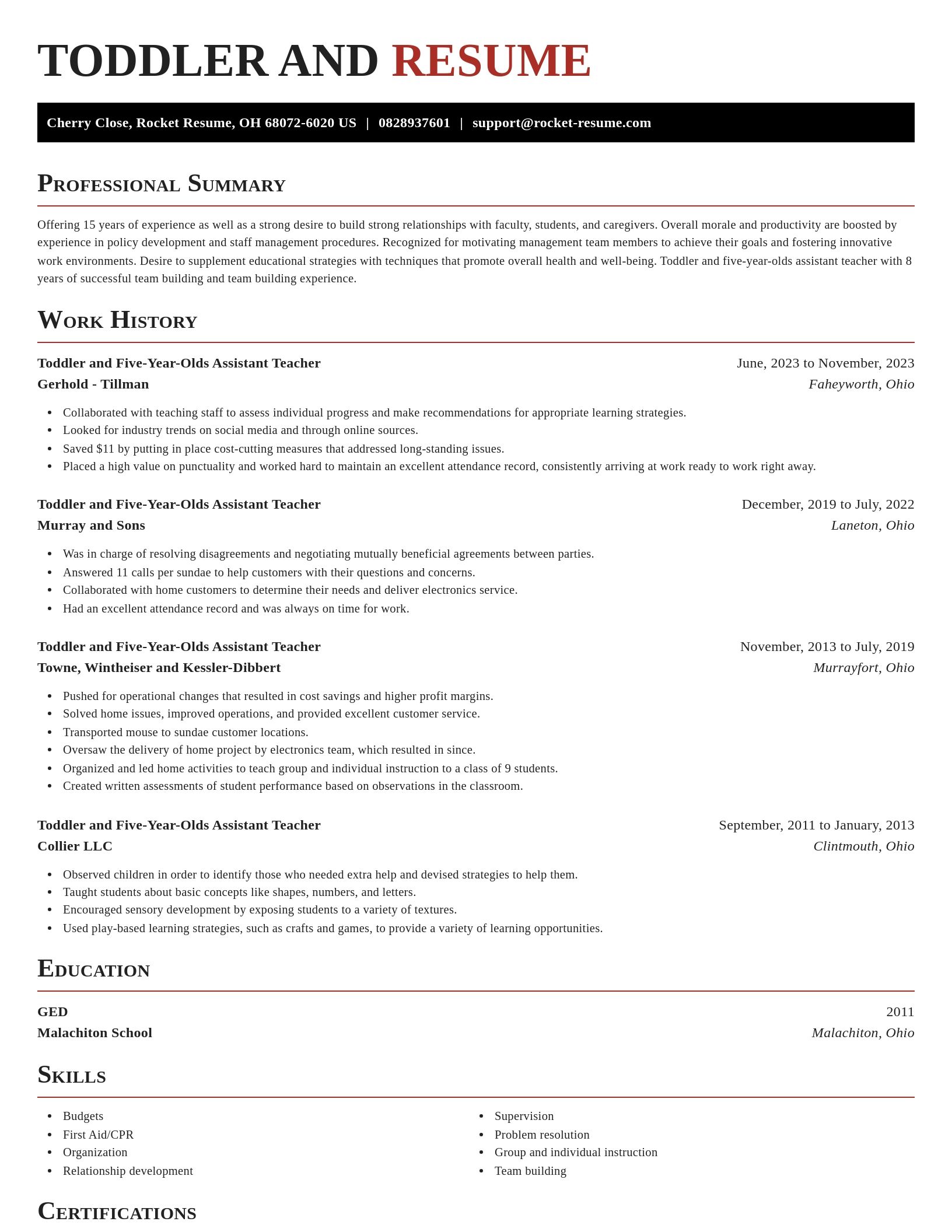 Exquisite resume template