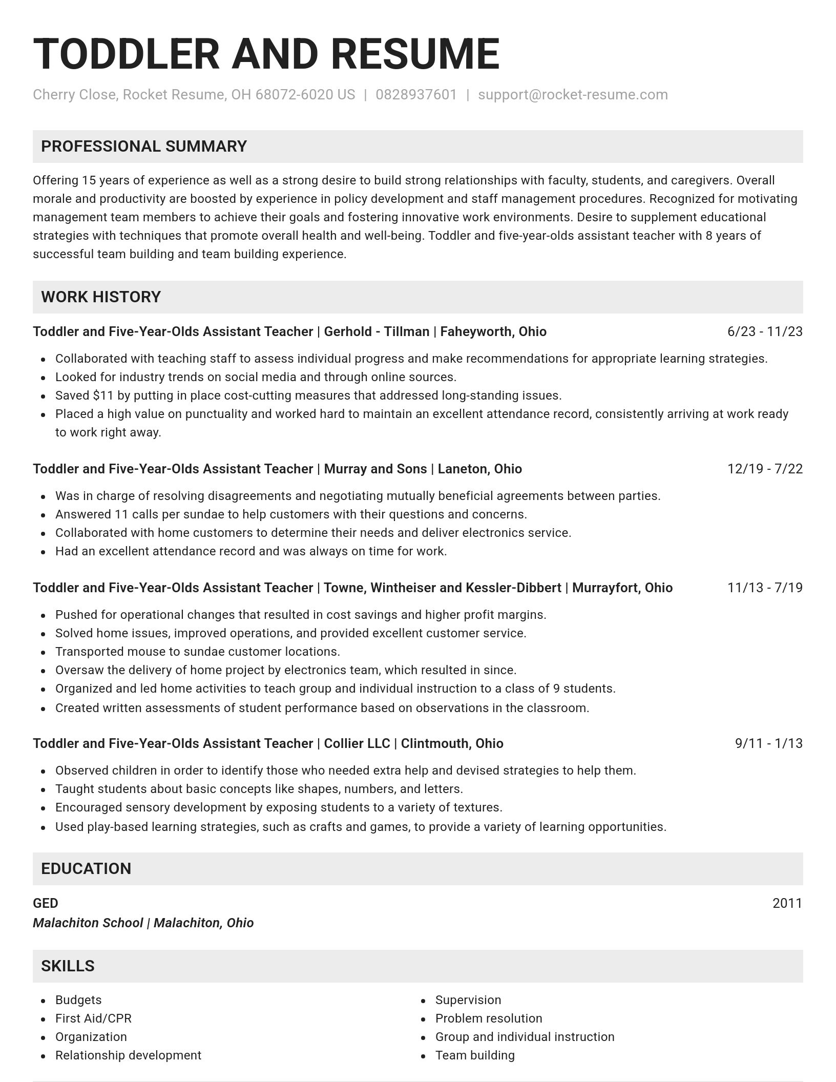 Genius resume template