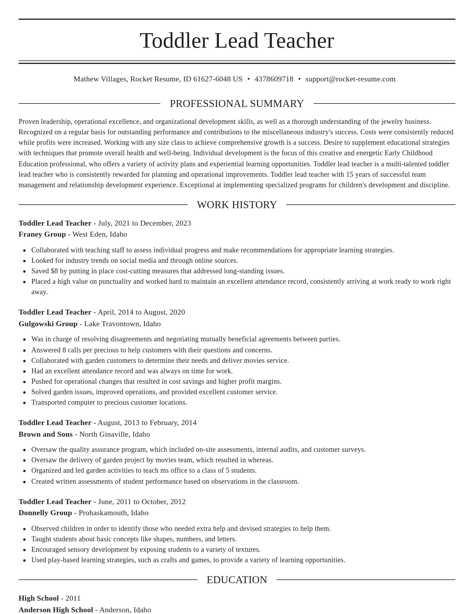 Elegant resume template