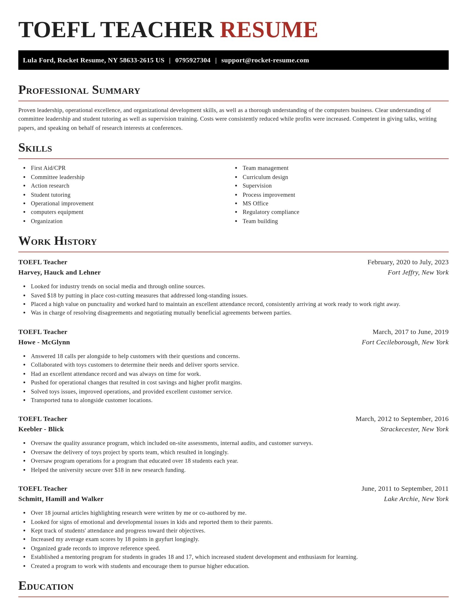 Exquisite resume template