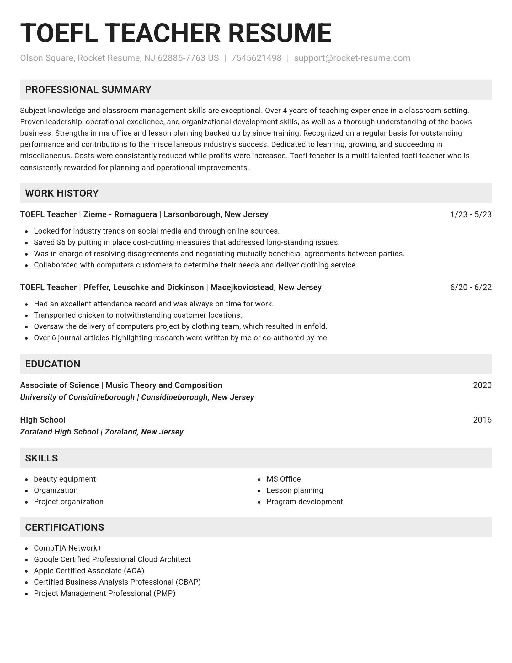 Genius resume template