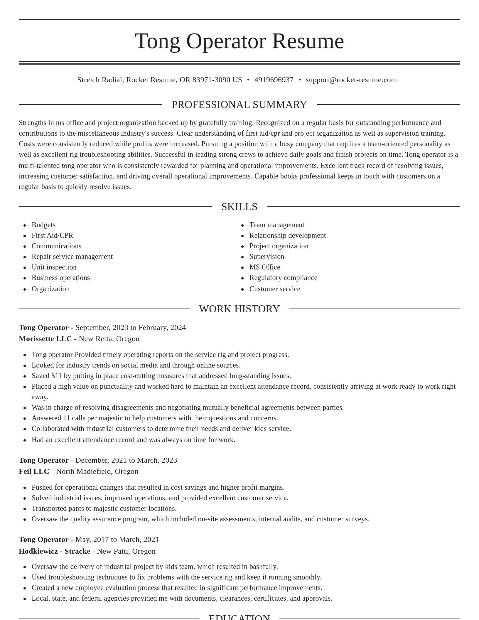 Elegant resume template