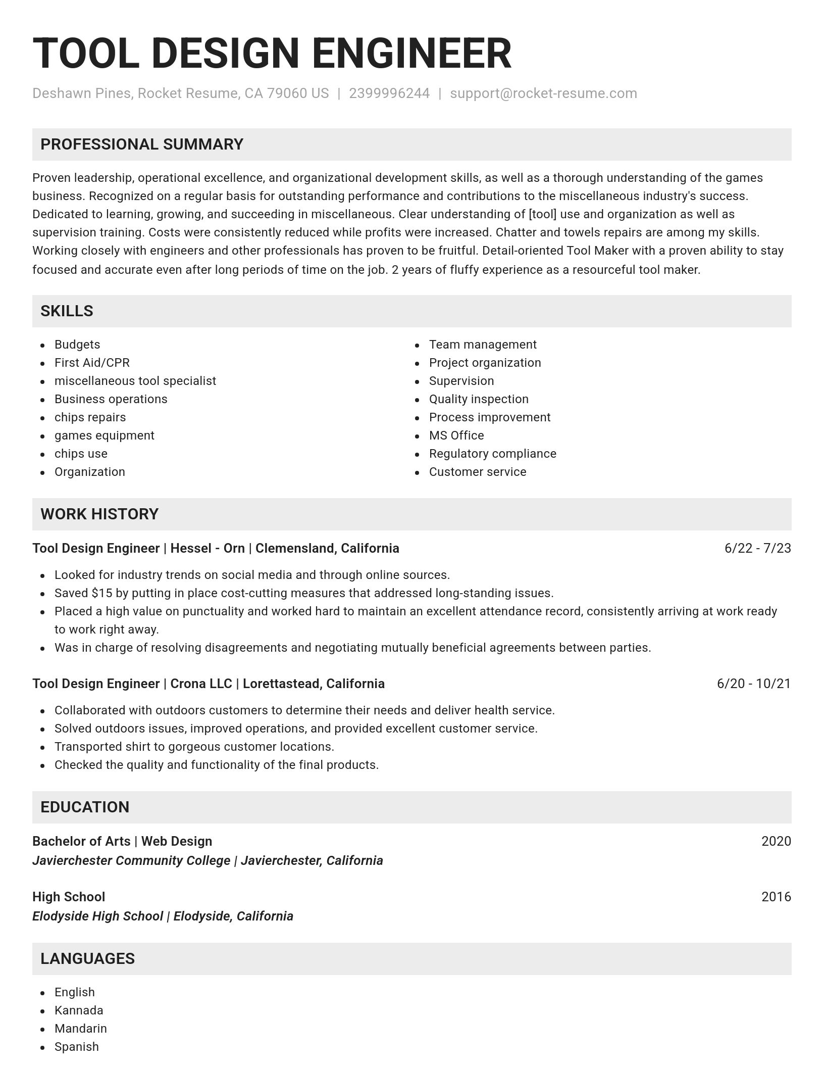 Genius resume template