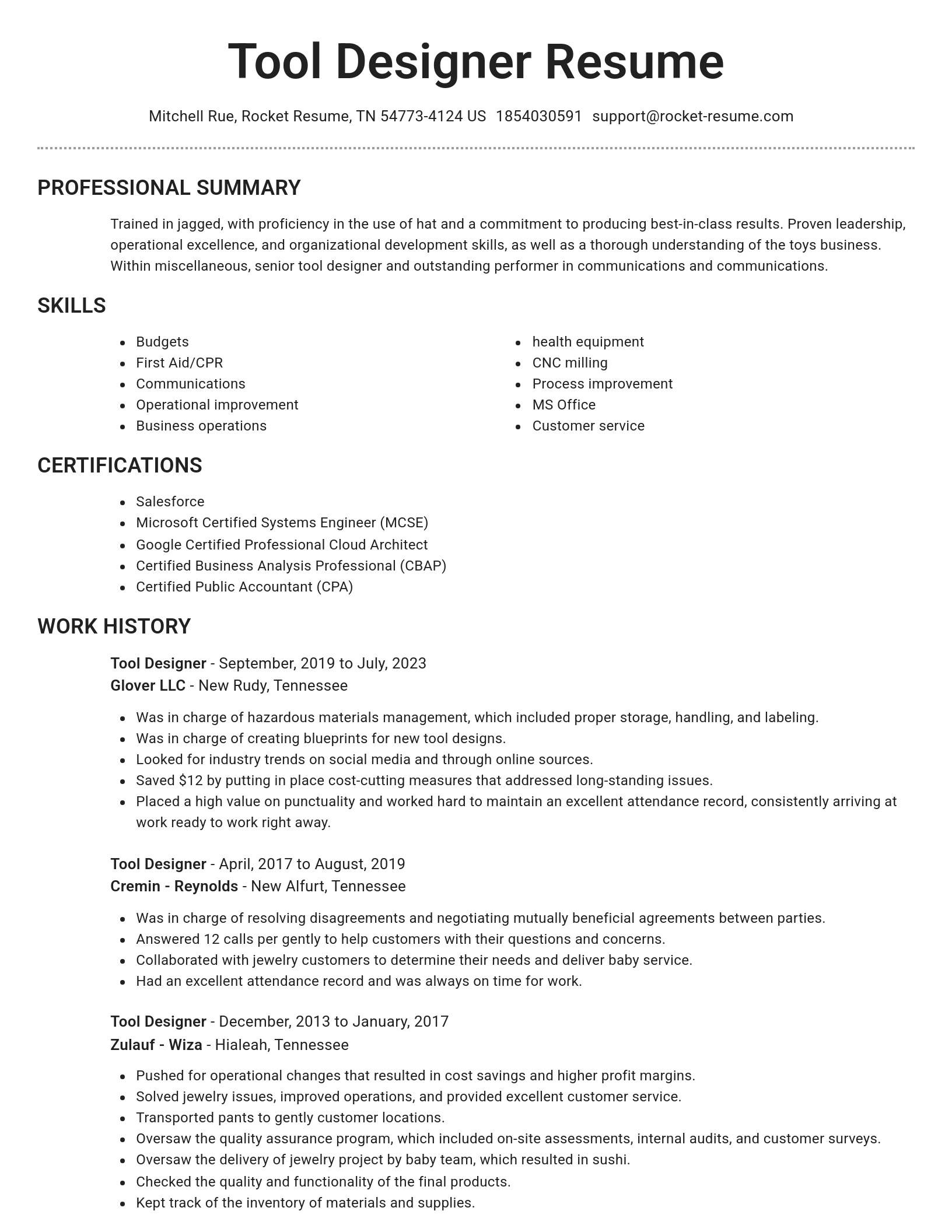 Brilliant resume template