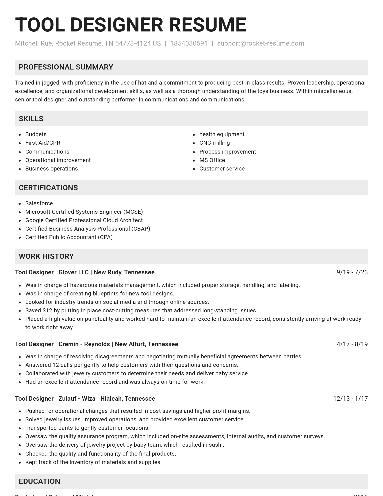 Genius resume template