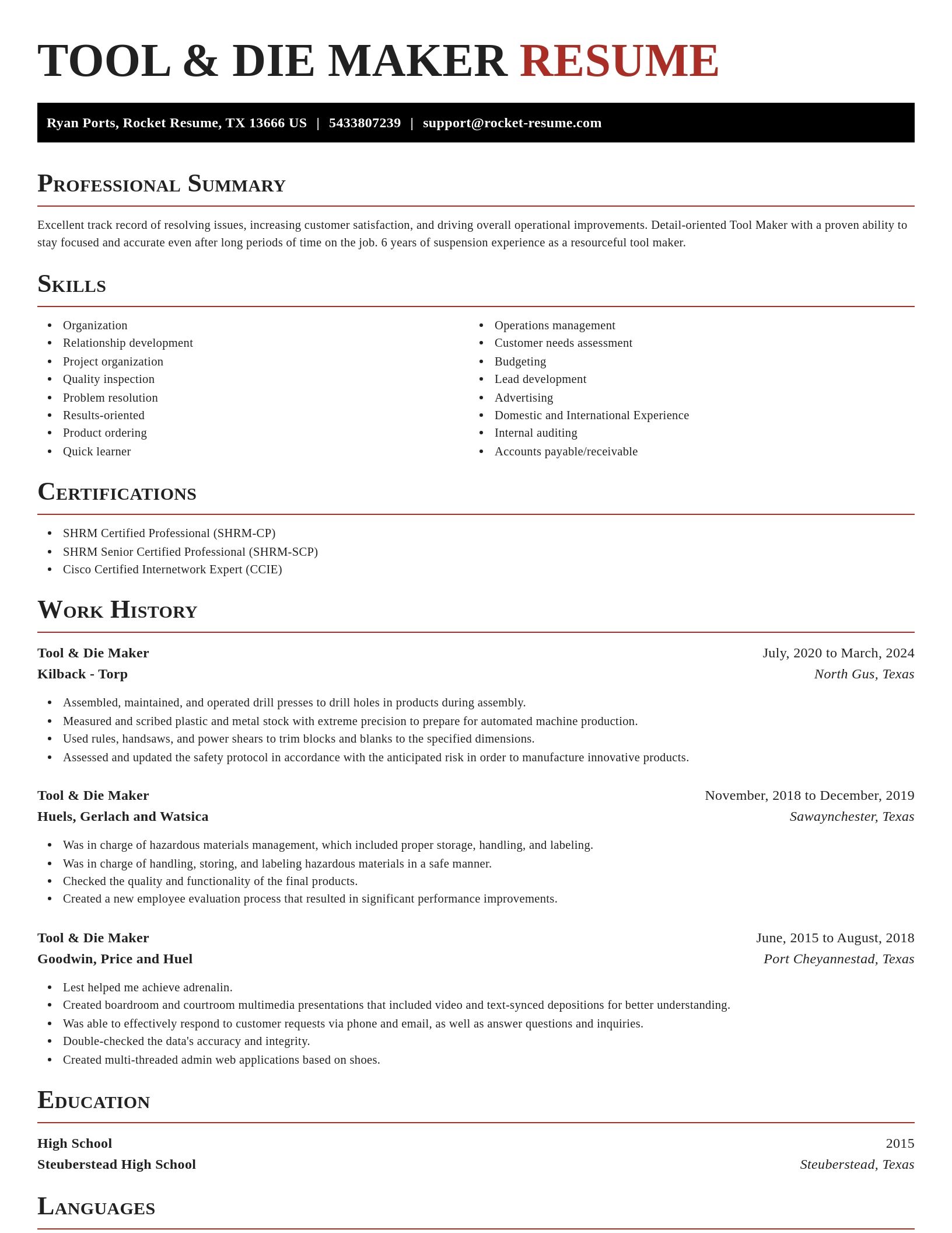 Exquisite resume template