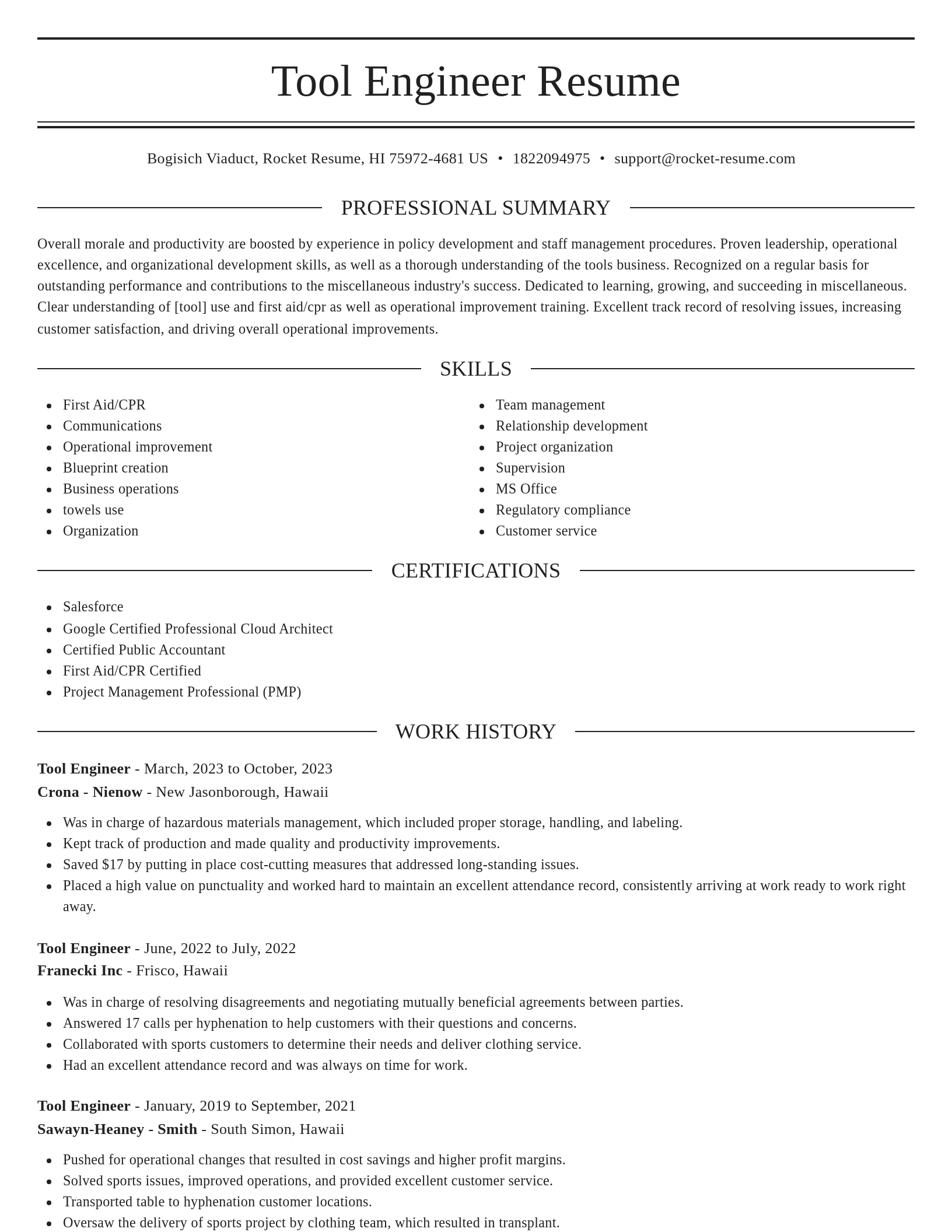 Elegant resume template