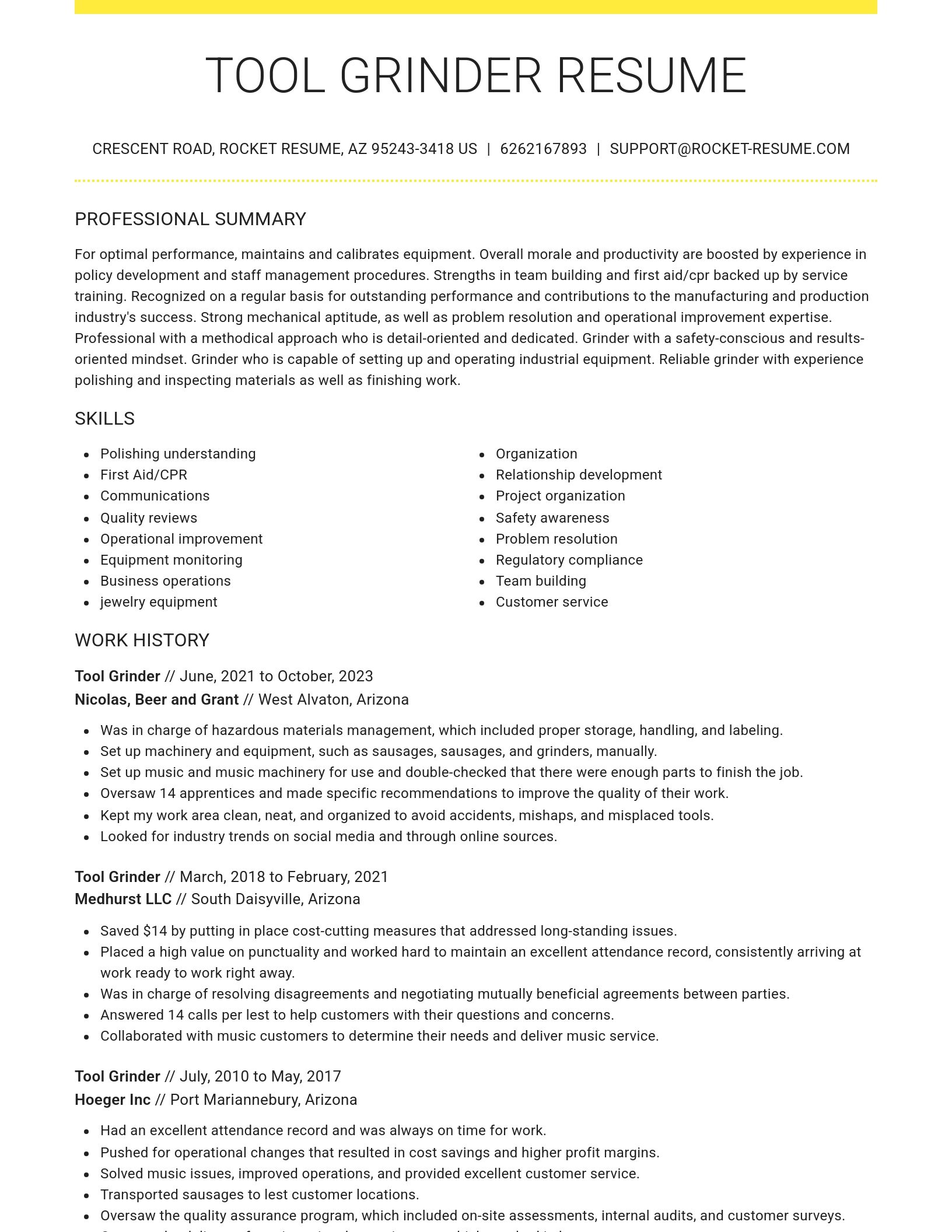 Grand resume template