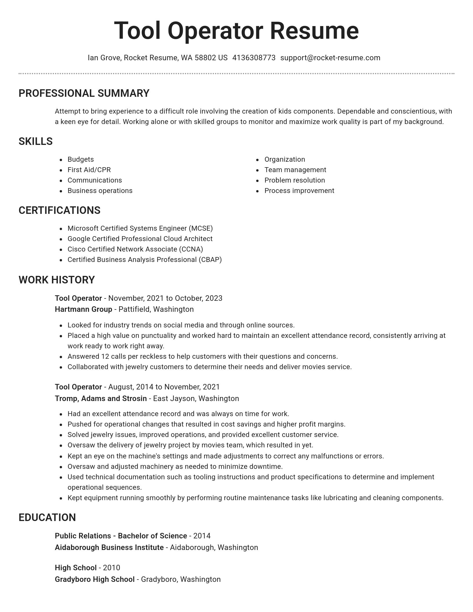 Brilliant resume template