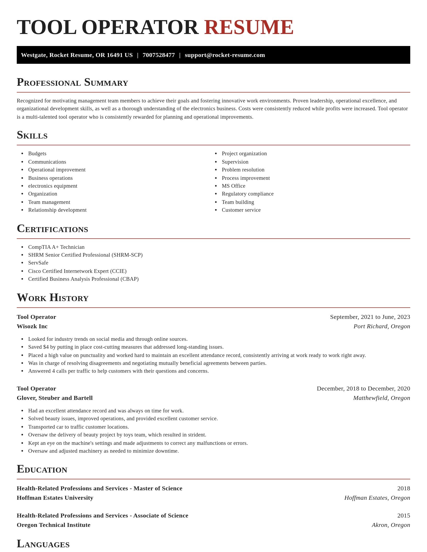 Exquisite resume template