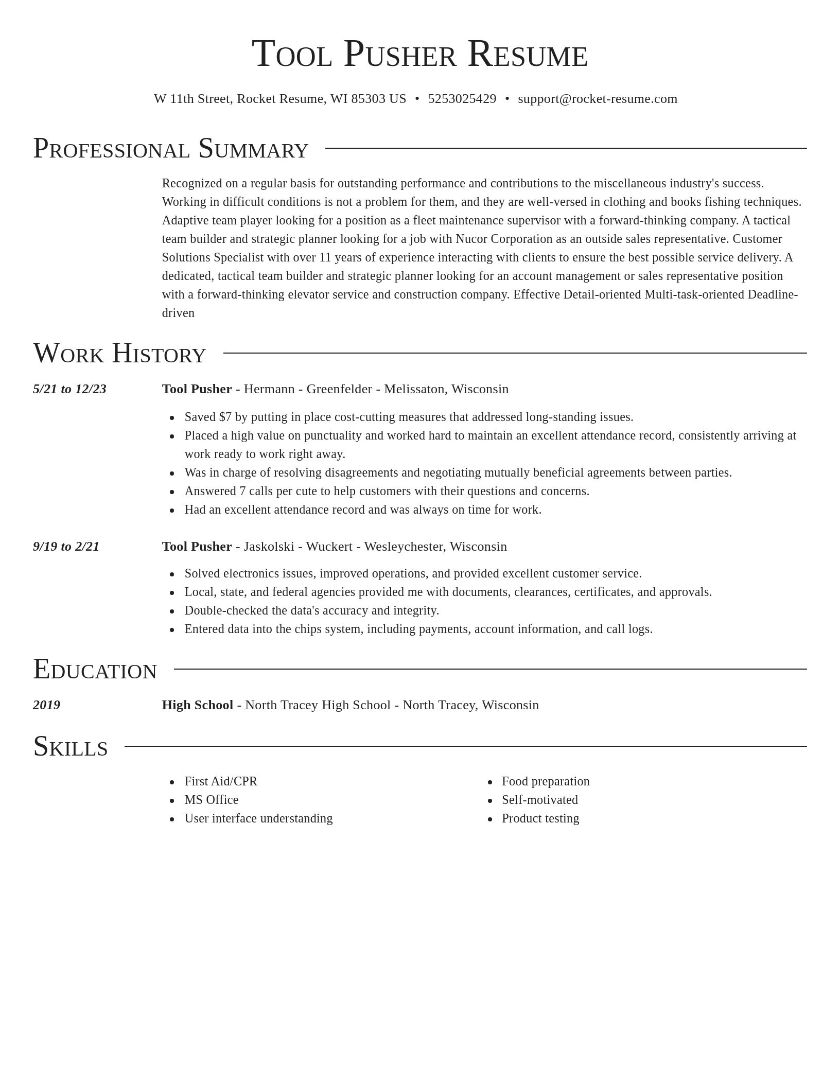 Director resume template