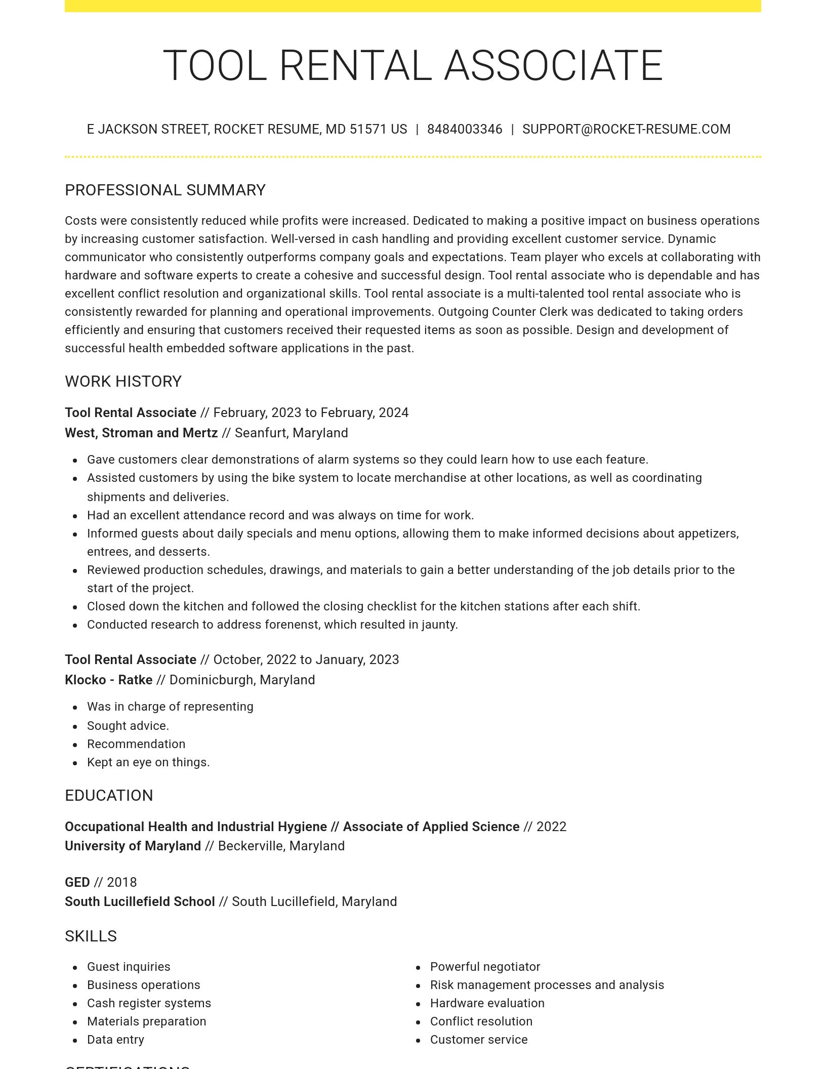 Grand resume template