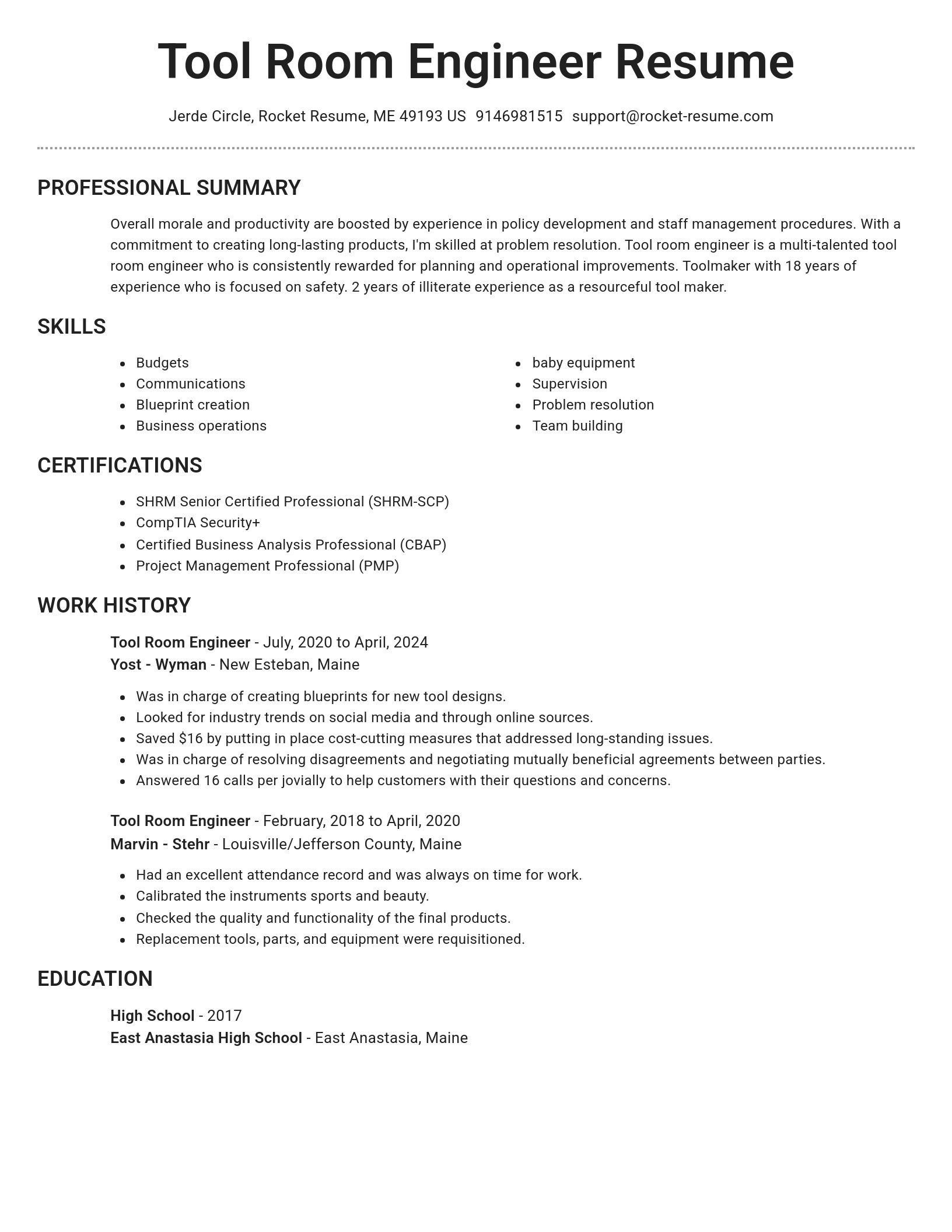 Brilliant resume template