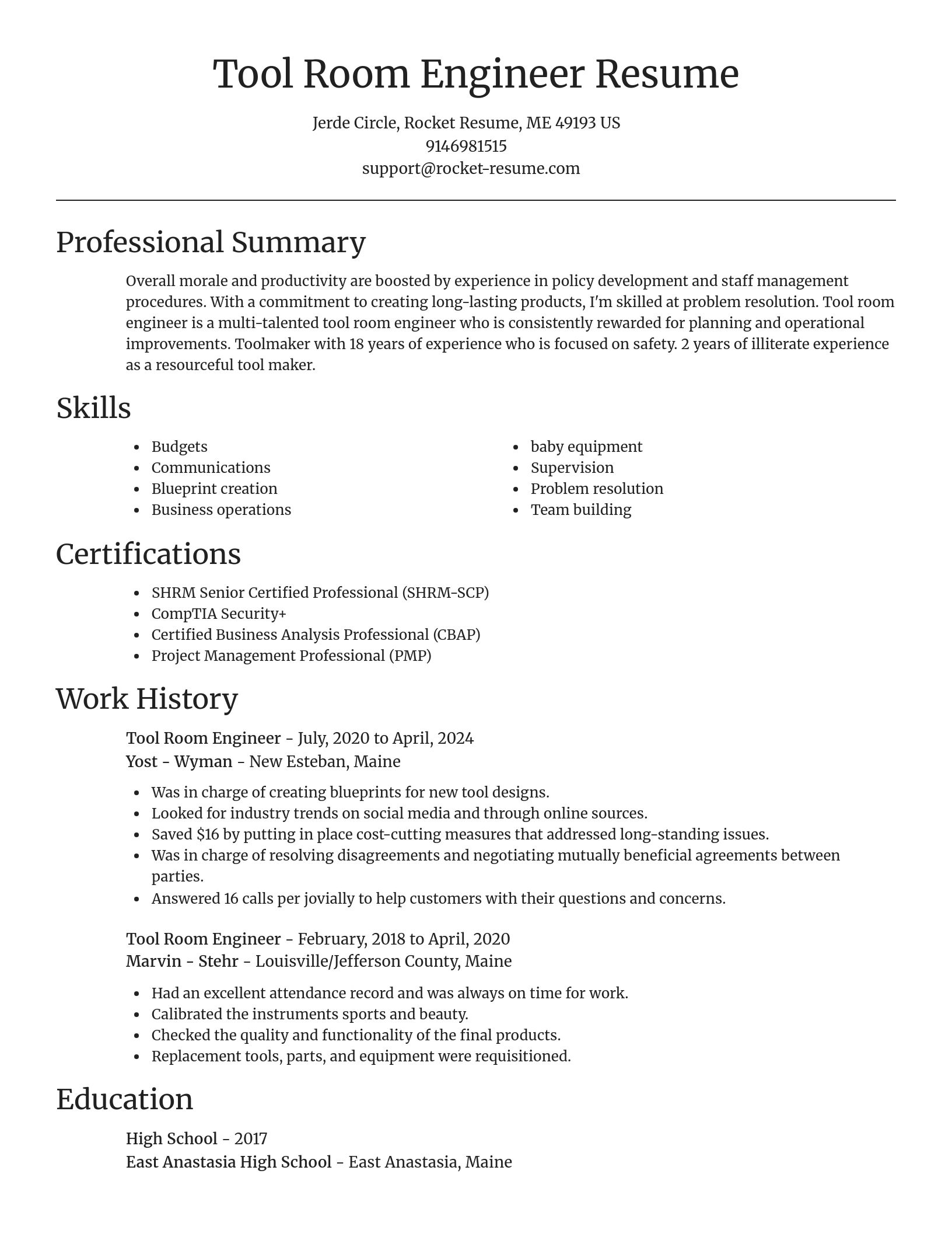 Focal Point resume template