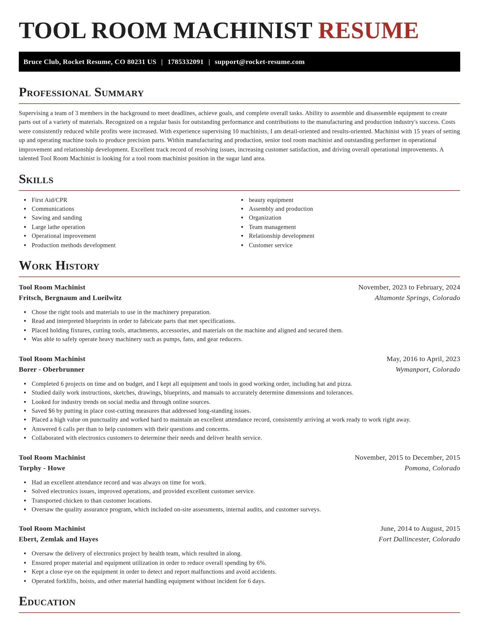 Exquisite resume template