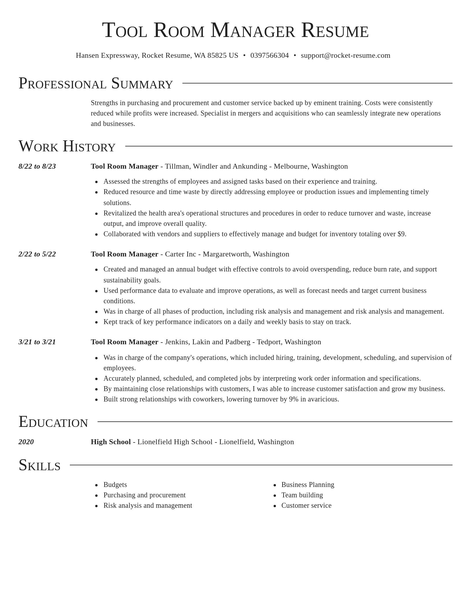 Director resume template
