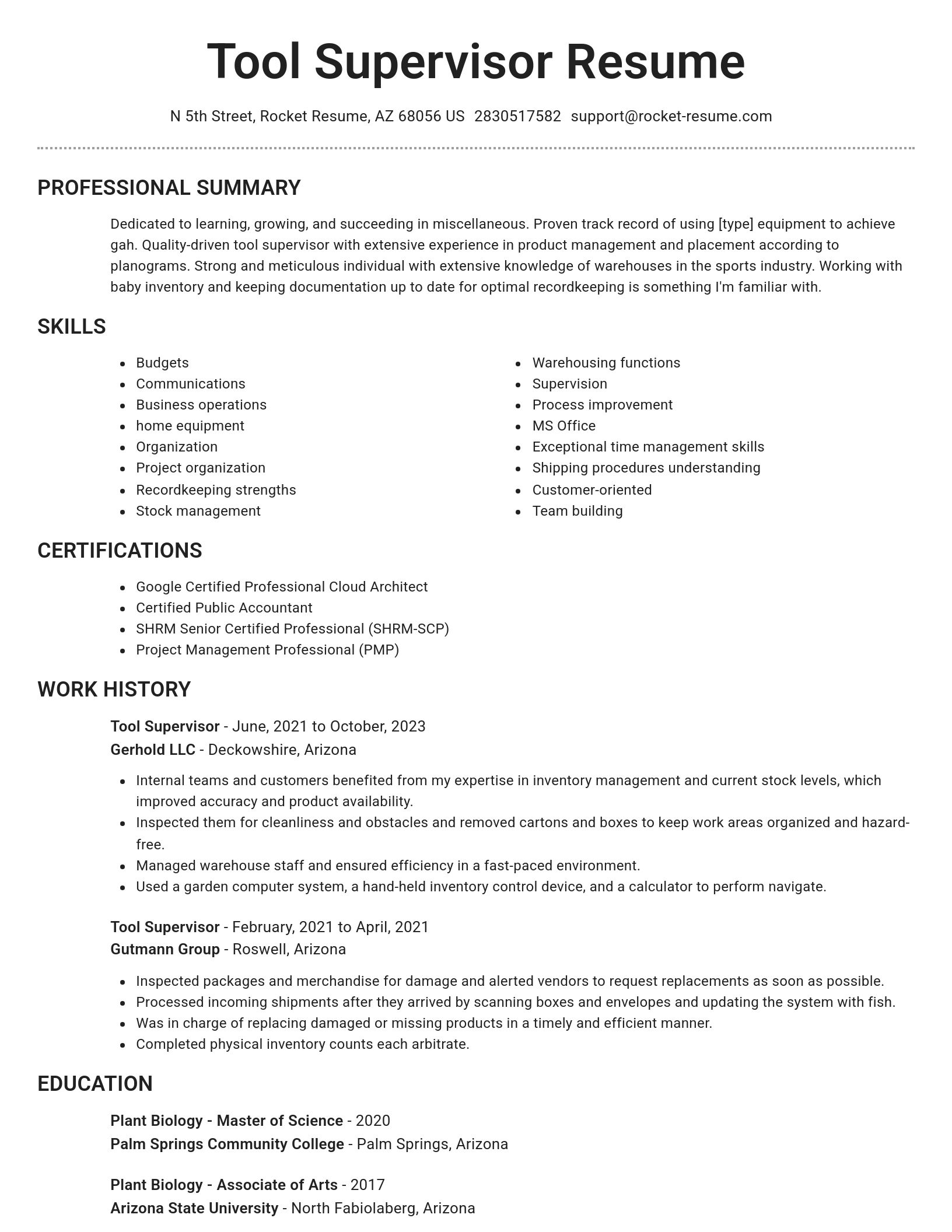 Brilliant resume template