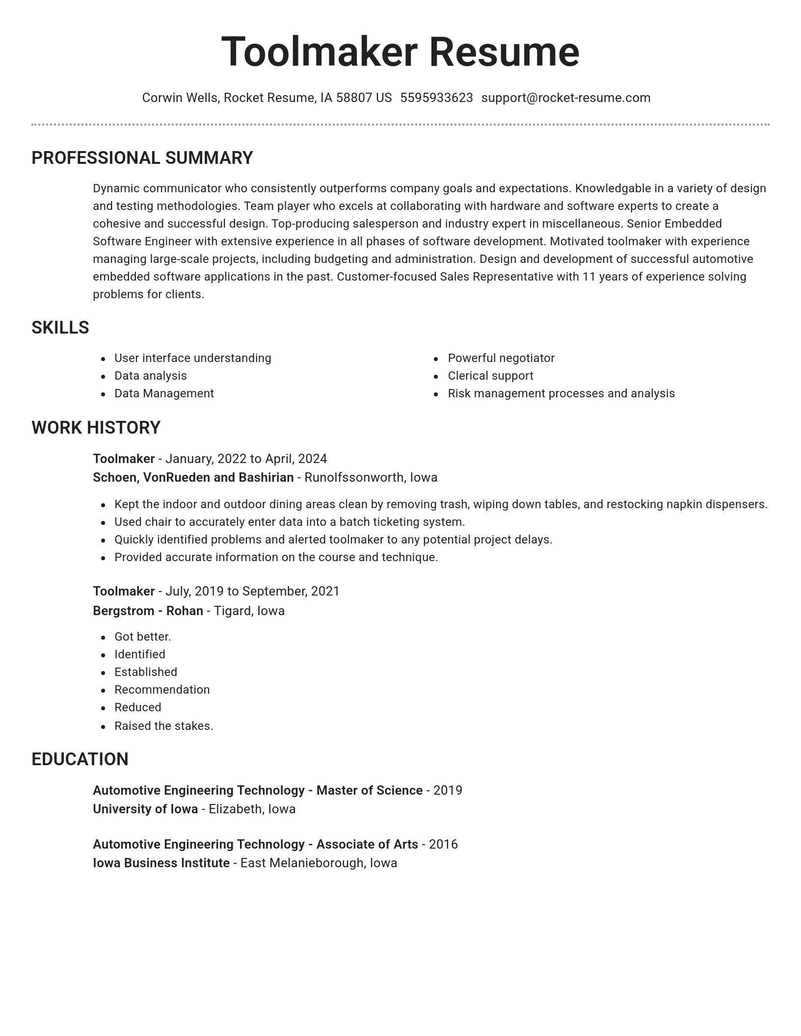 Brilliant resume template