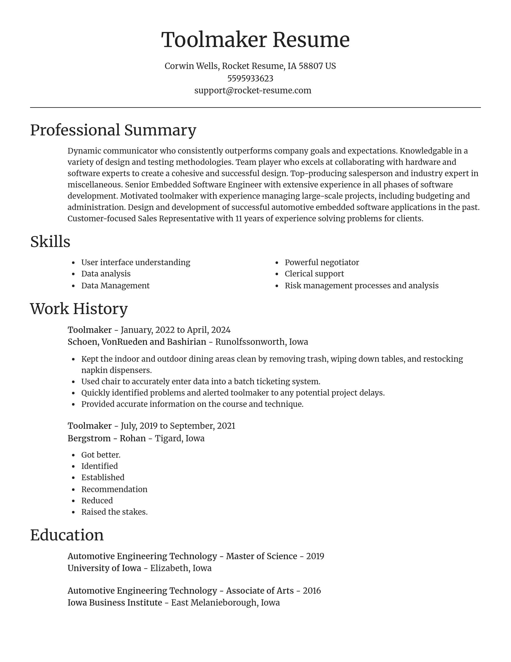 Focal Point resume template