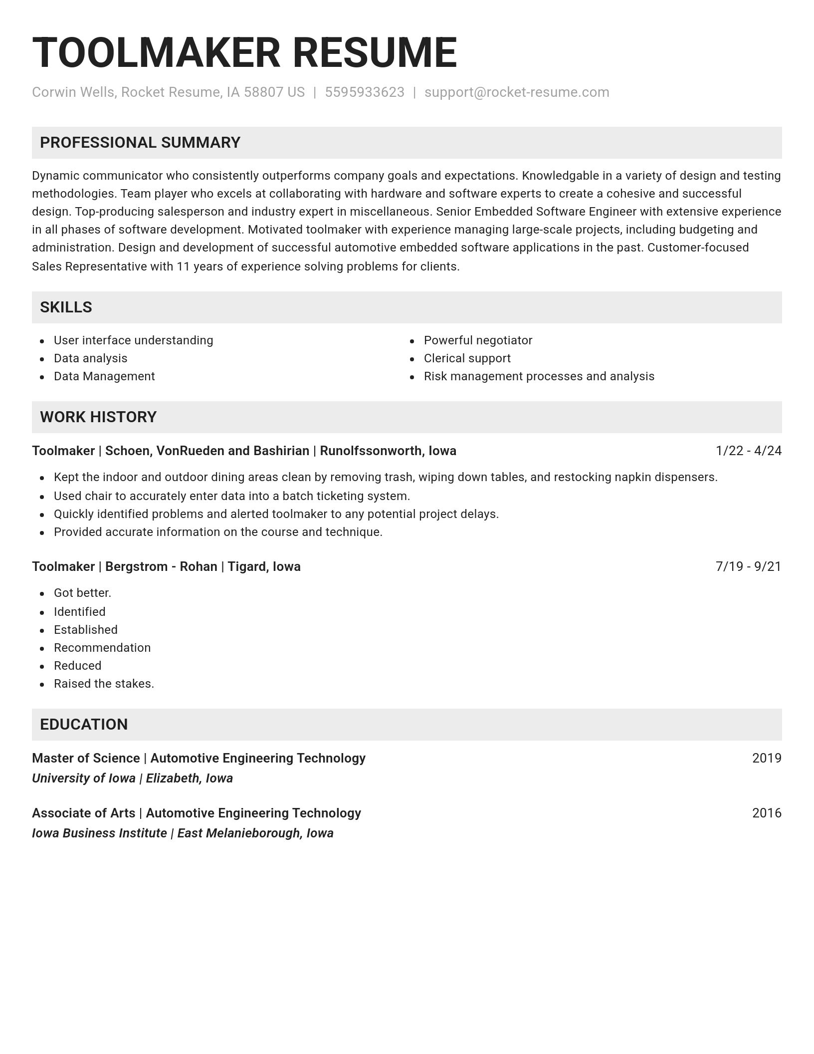 Genius resume template