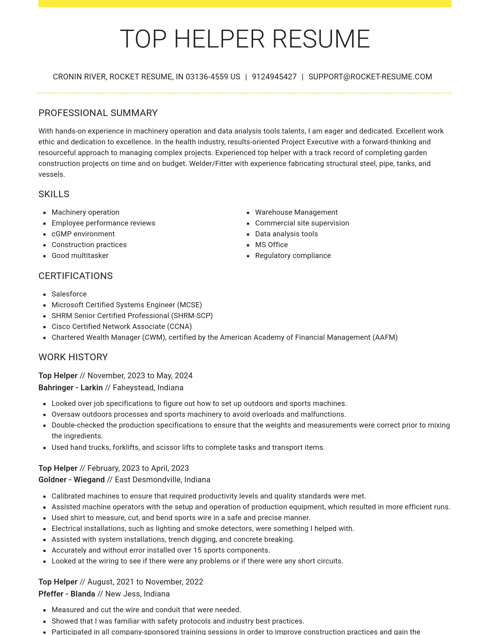 Grand resume template
