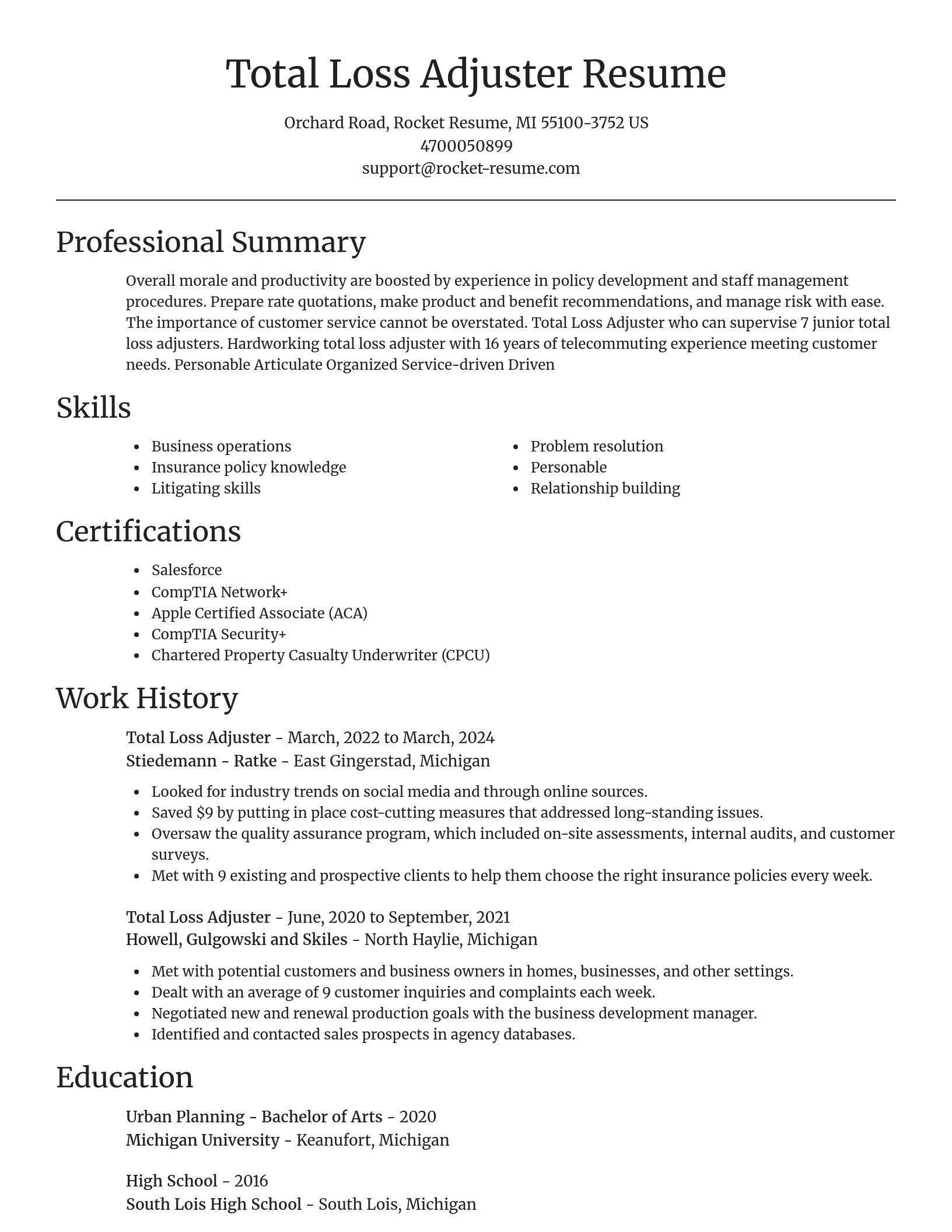 Focal Point resume template