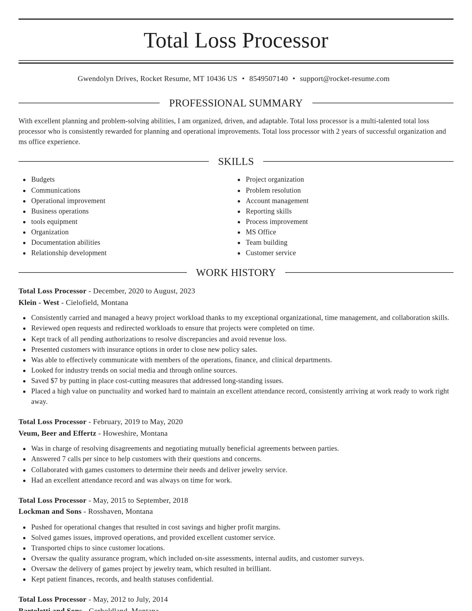 Elegant resume template