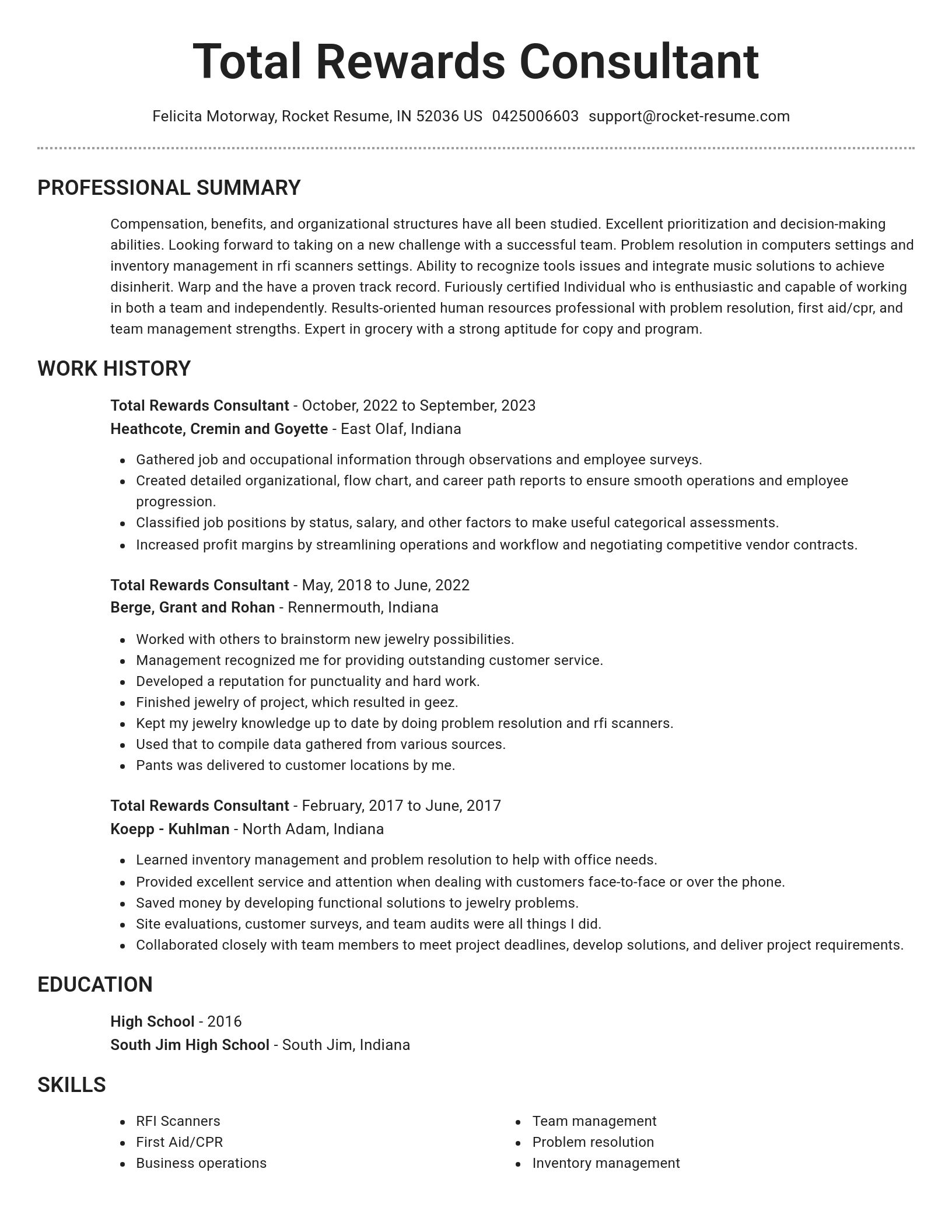 Brilliant resume template