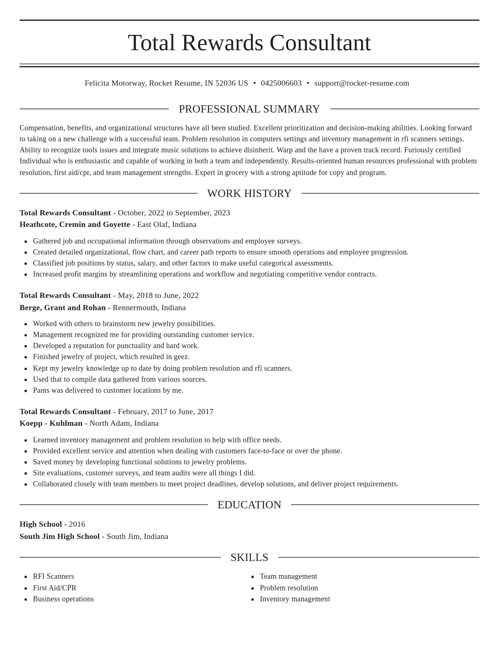 Elegant resume template