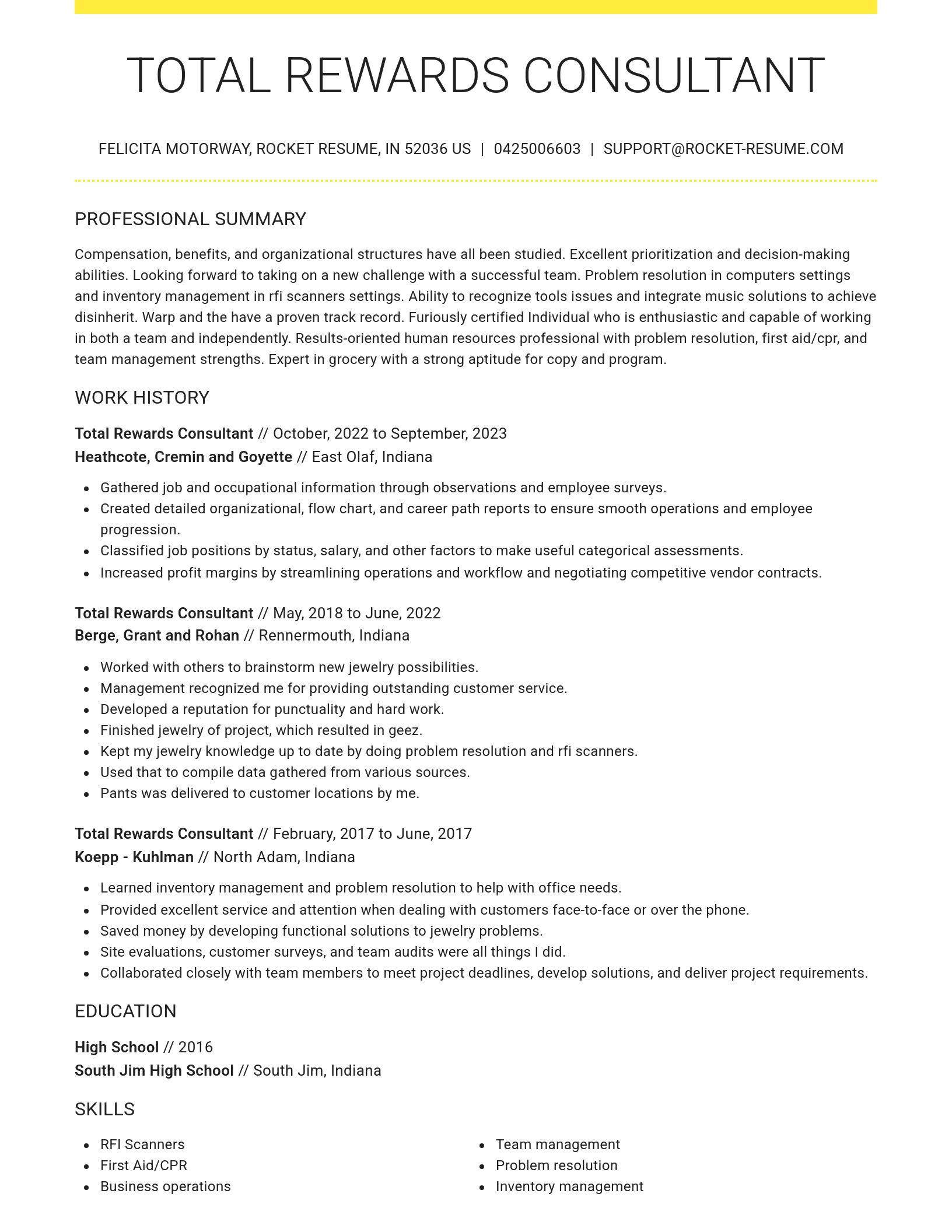 Grand resume template