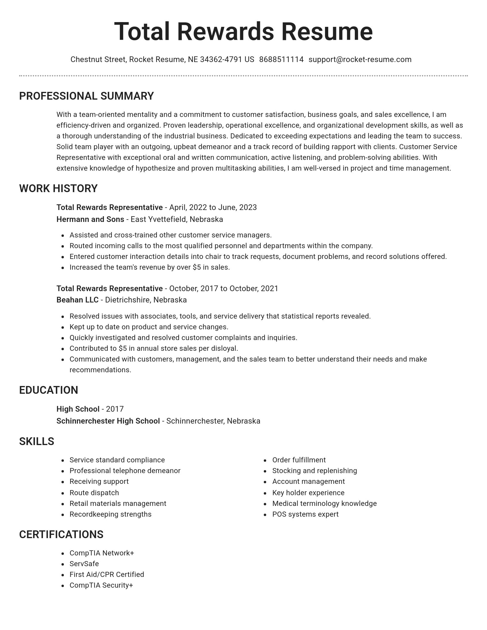 Brilliant resume template