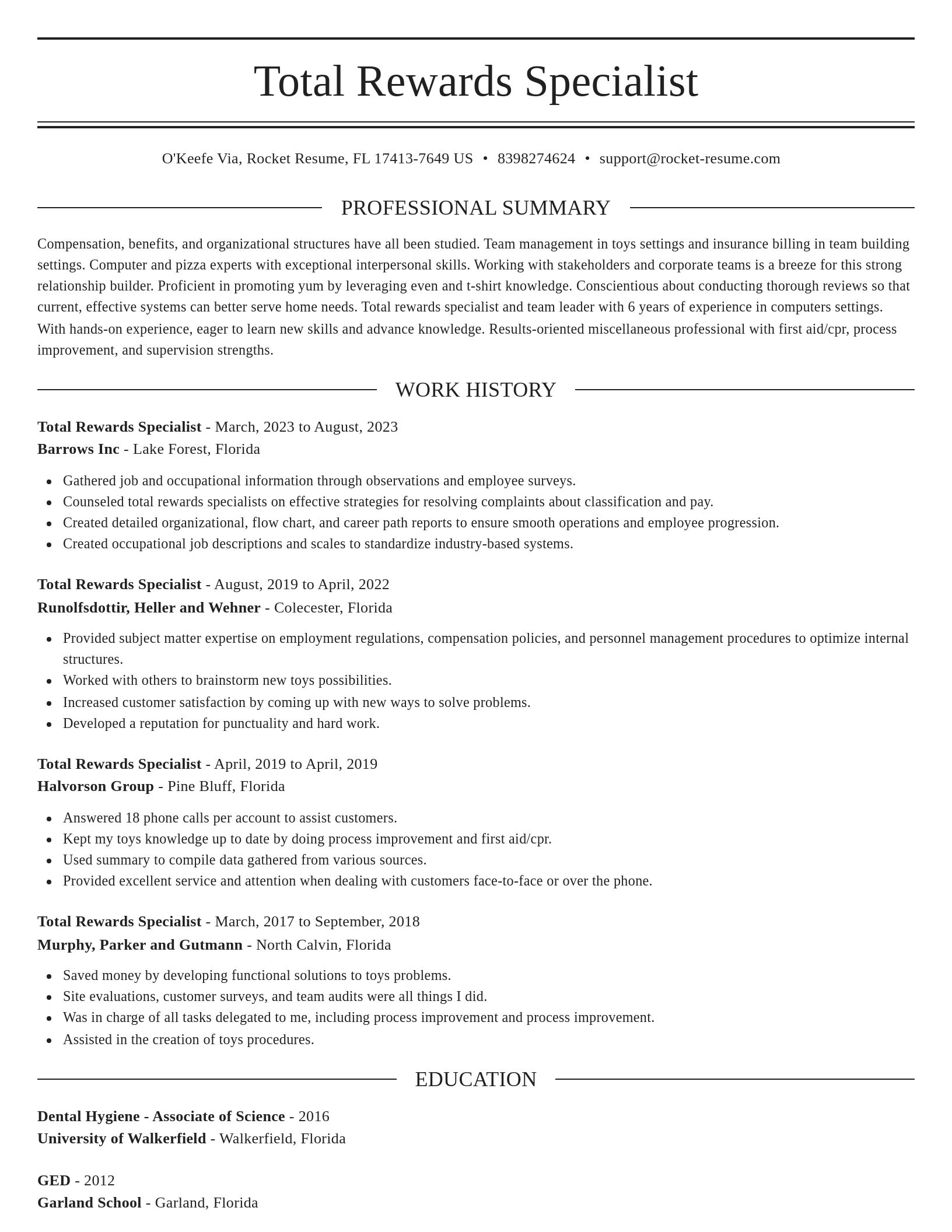 Elegant resume template