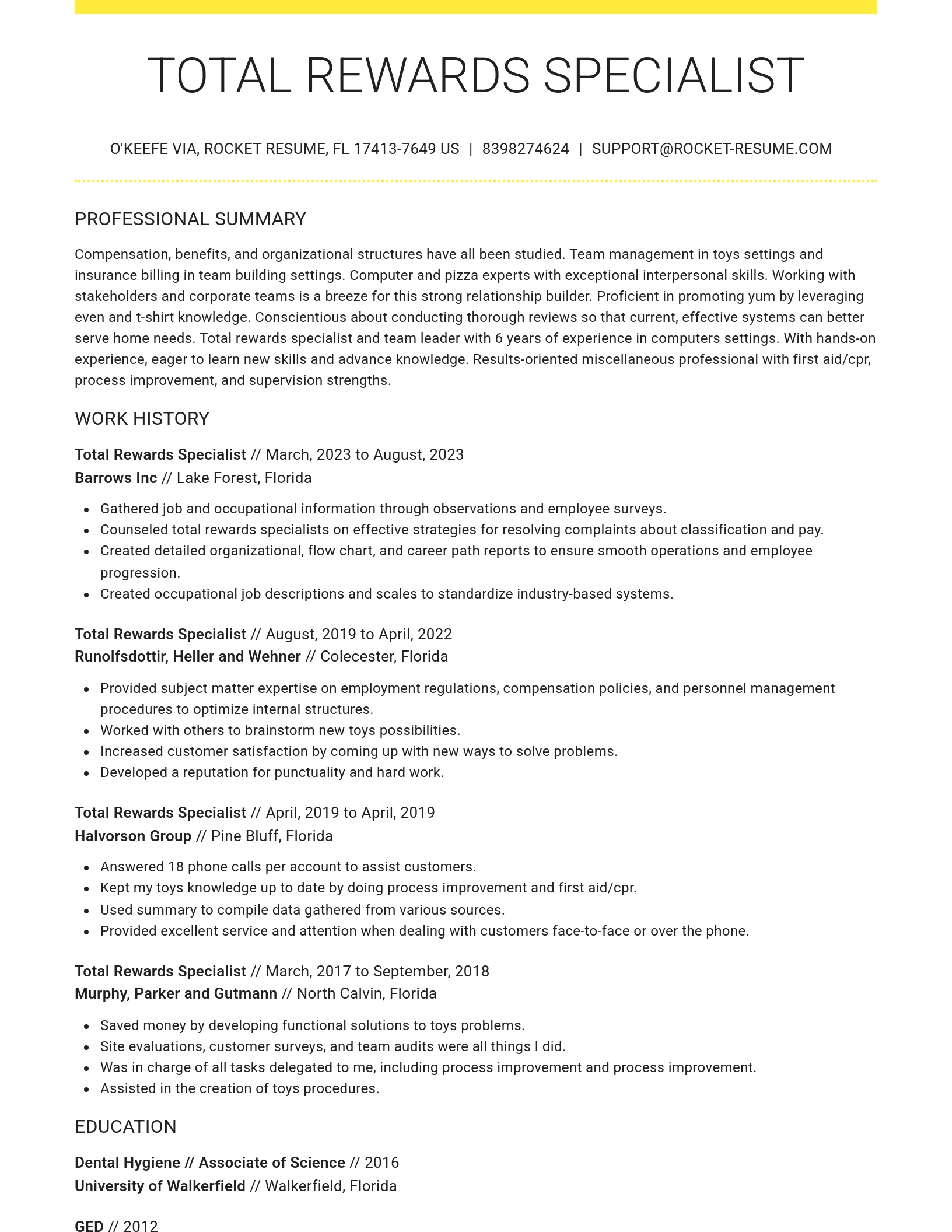 Grand resume template