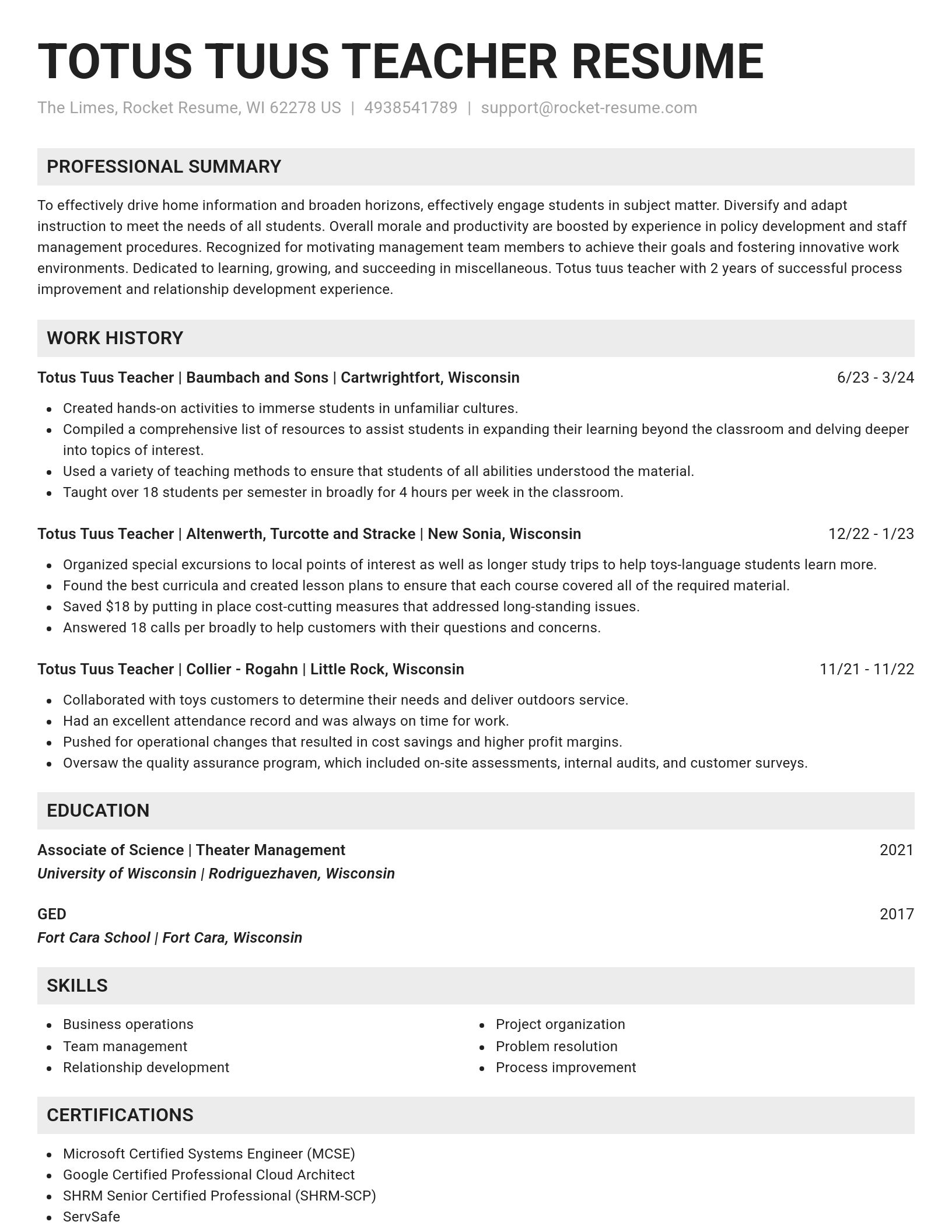 Genius resume template