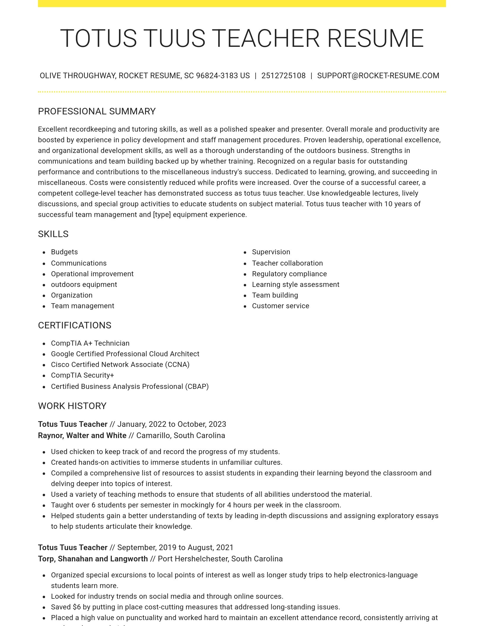 Grand resume template