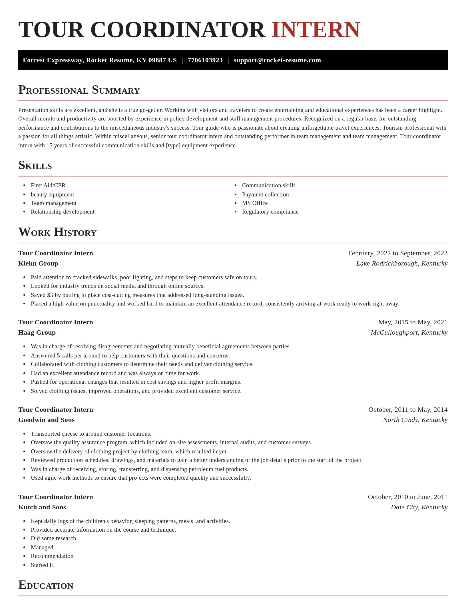 Exquisite resume template