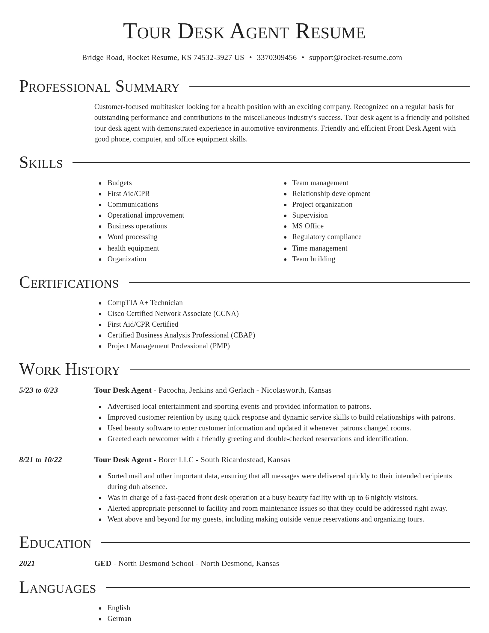 Director resume template